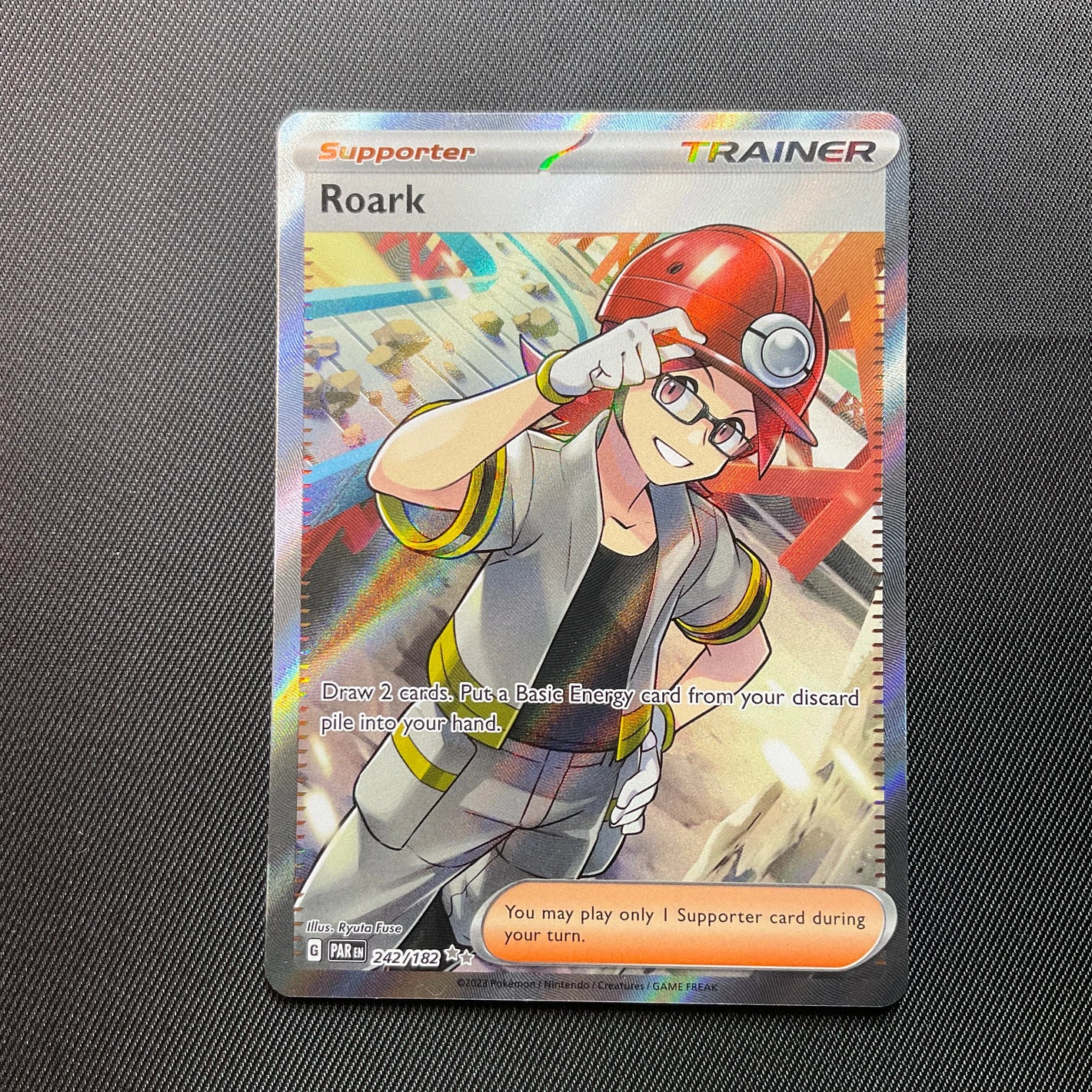 Roark Trainer Supporter Card - Pokemon Brilliant Stars 242/182