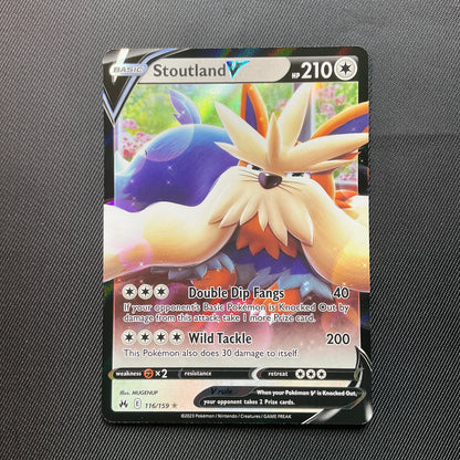 Stoutland V 116/159 Sword Shield Battle Styles Pokemon Card