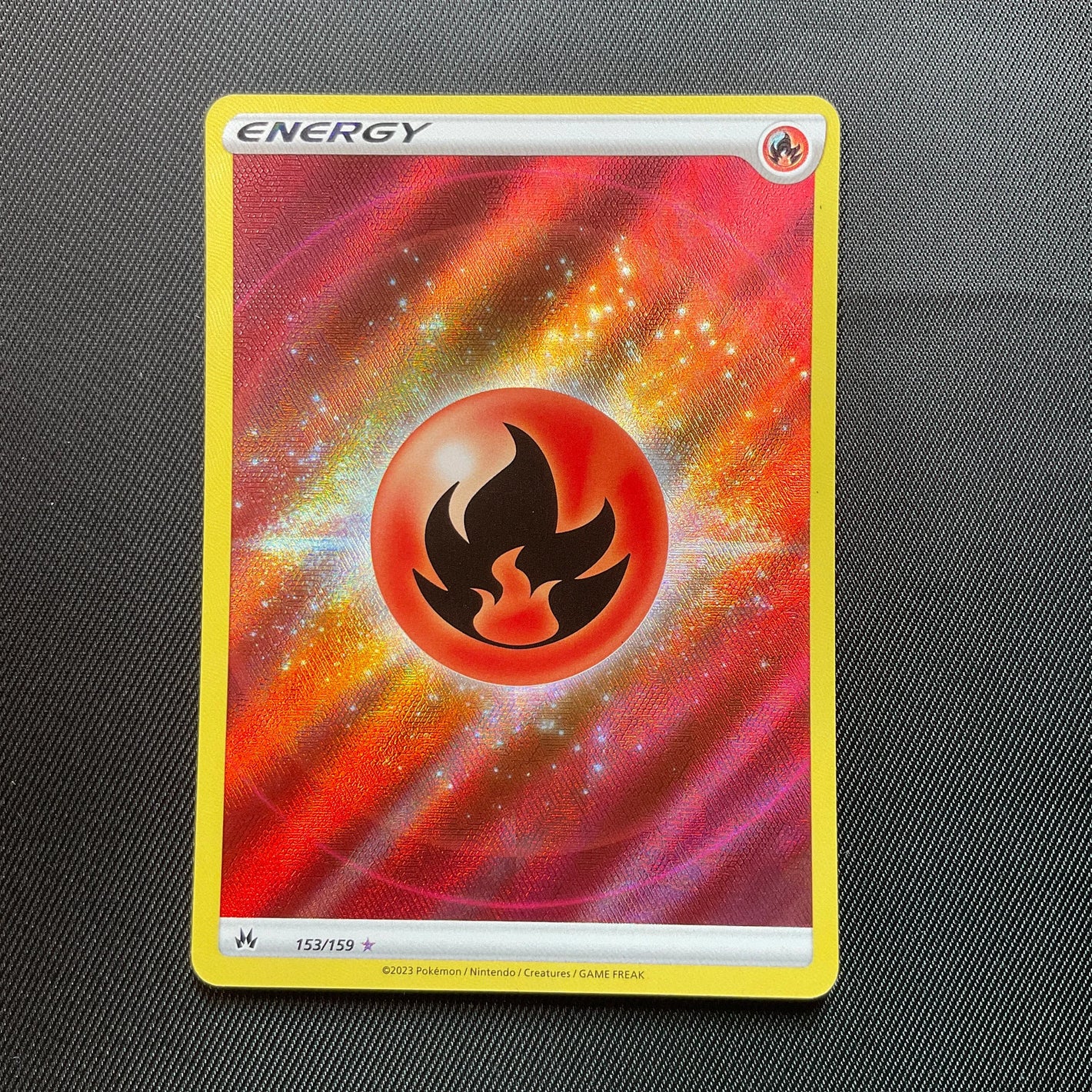 Fire Energy Holo 153/159 - Scarlet Violet Obsidian Flames