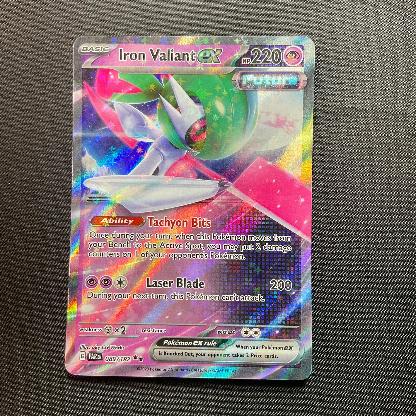 Iron Valiant ex 089/182 Holo Rare - Pokemon Scarlet Violet Paradox Rift