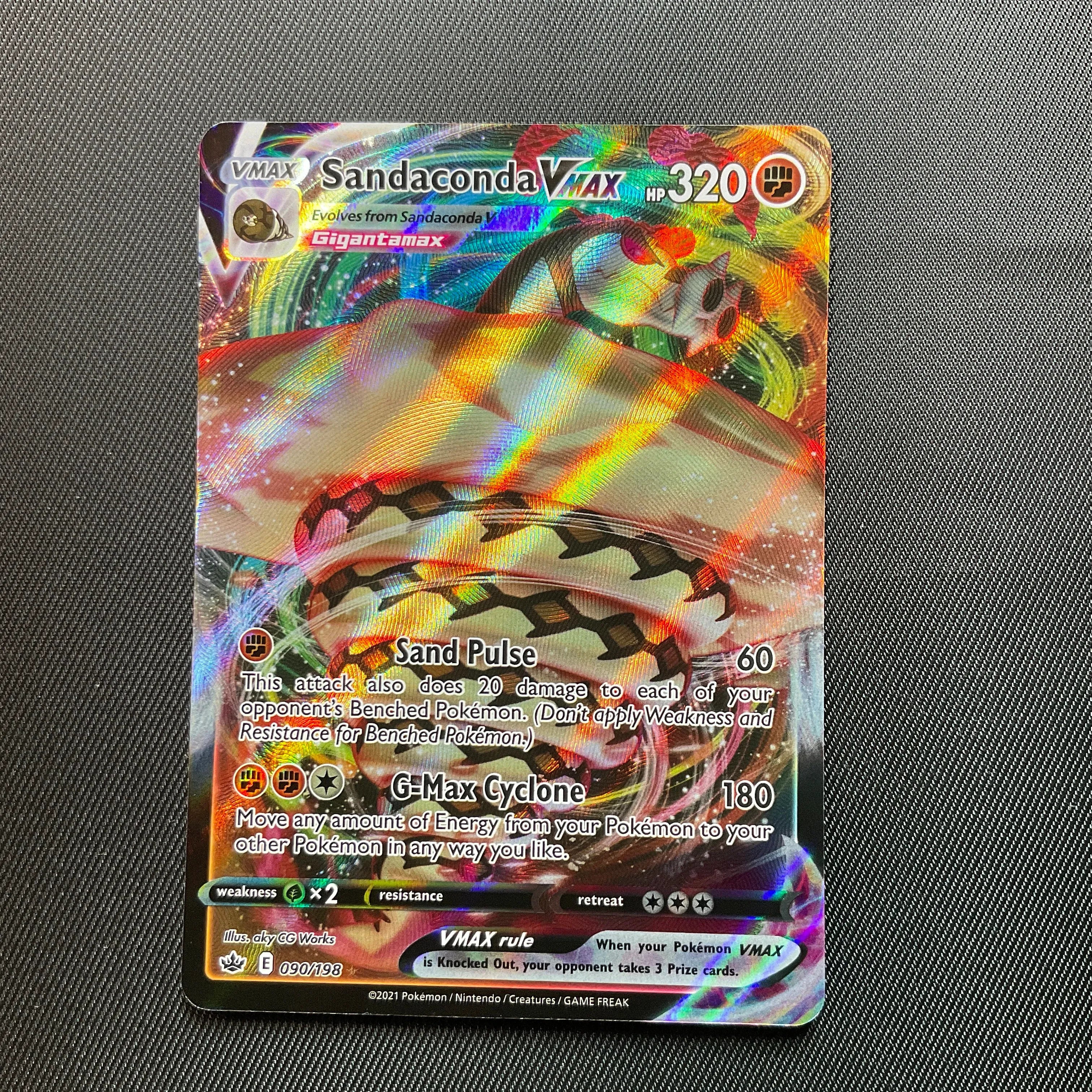Sandaconda VMAX 090/198 Gigantamax Pokemon Card - Chilling Reign Sandaconda VMAX 090/198 Gigantamax Pokemon Card - Chilling Reign