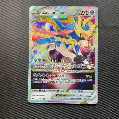 Zacian VSTAR 096/159 Crown Zenith Pokemon Card Zacian VSTAR 096/159 Crown Zenith Pokemon Card