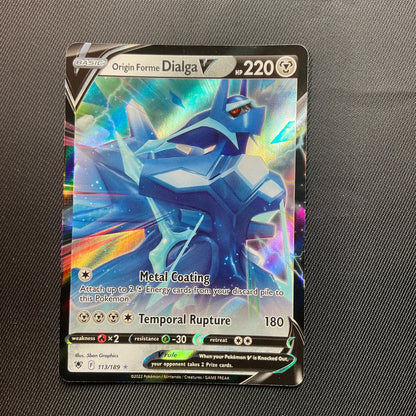 Origin Forme Dialga V 113/189 Holo Rare - Pokemon TCG