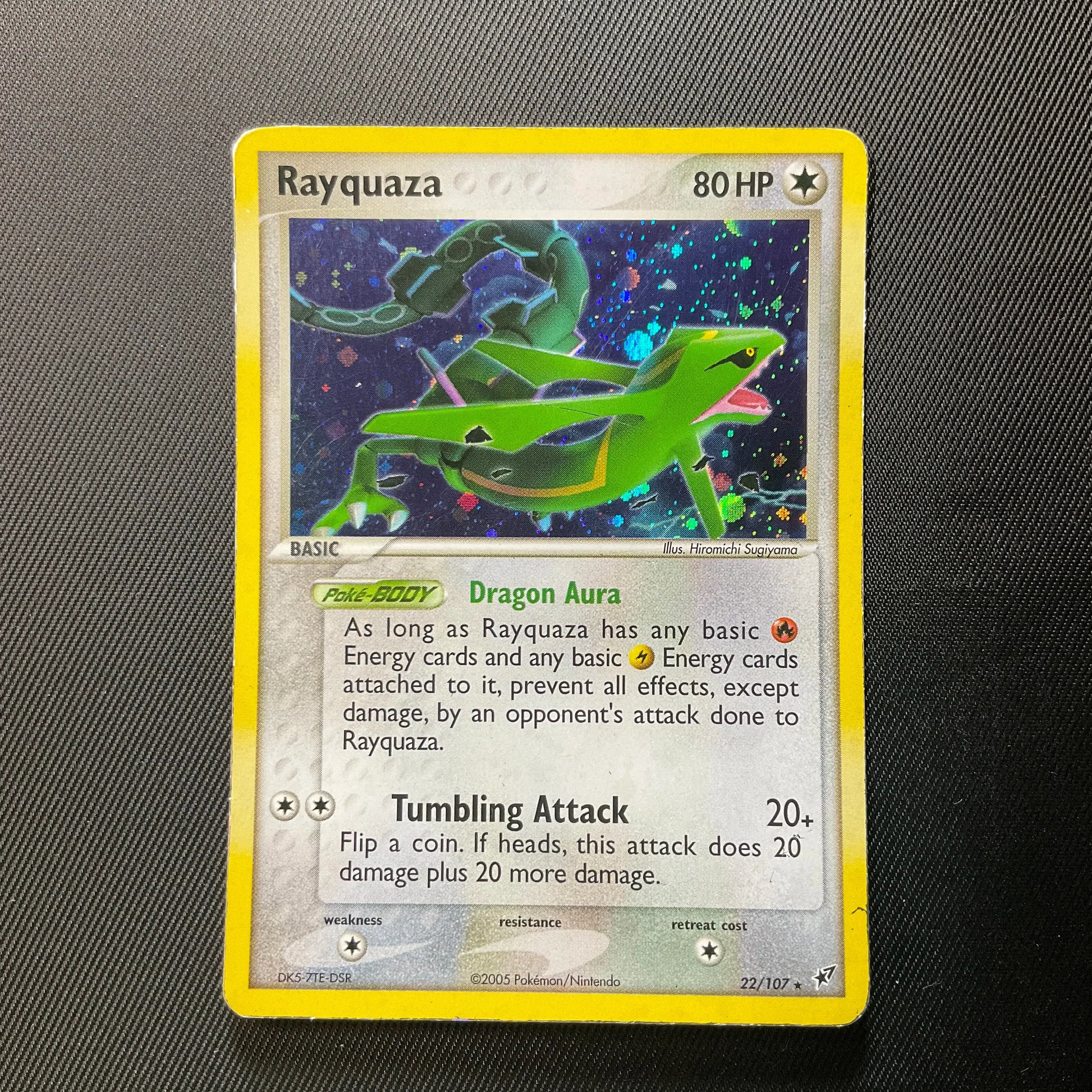Rayquaza 22/107 EX Deoxys Pokemon Card 2005