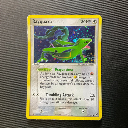 Rayquaza 22/107 EX Deoxys Pokemon Card 2005