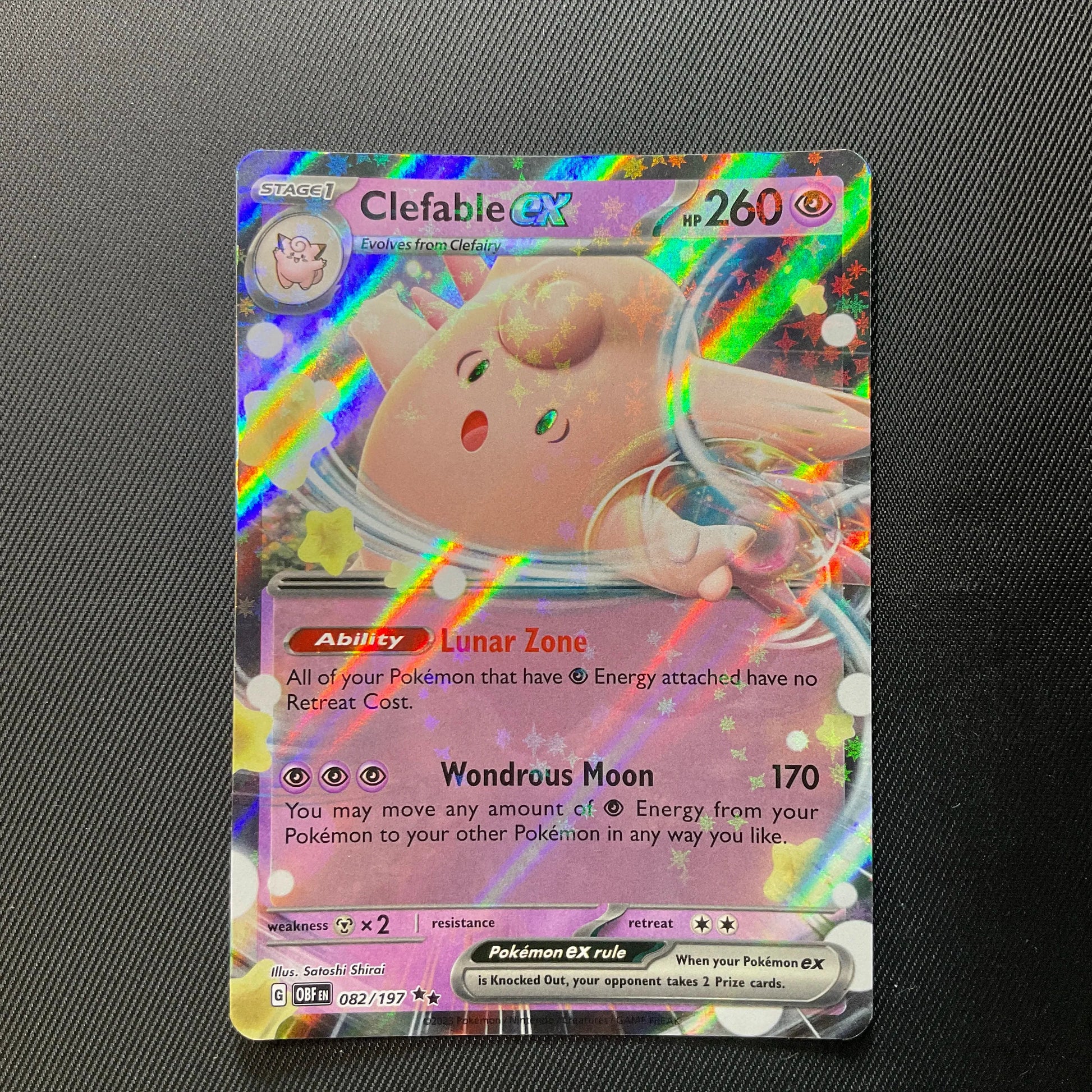 Clefable ex 082/197 Holo Rare - Scarlet Violet Paradox Rift