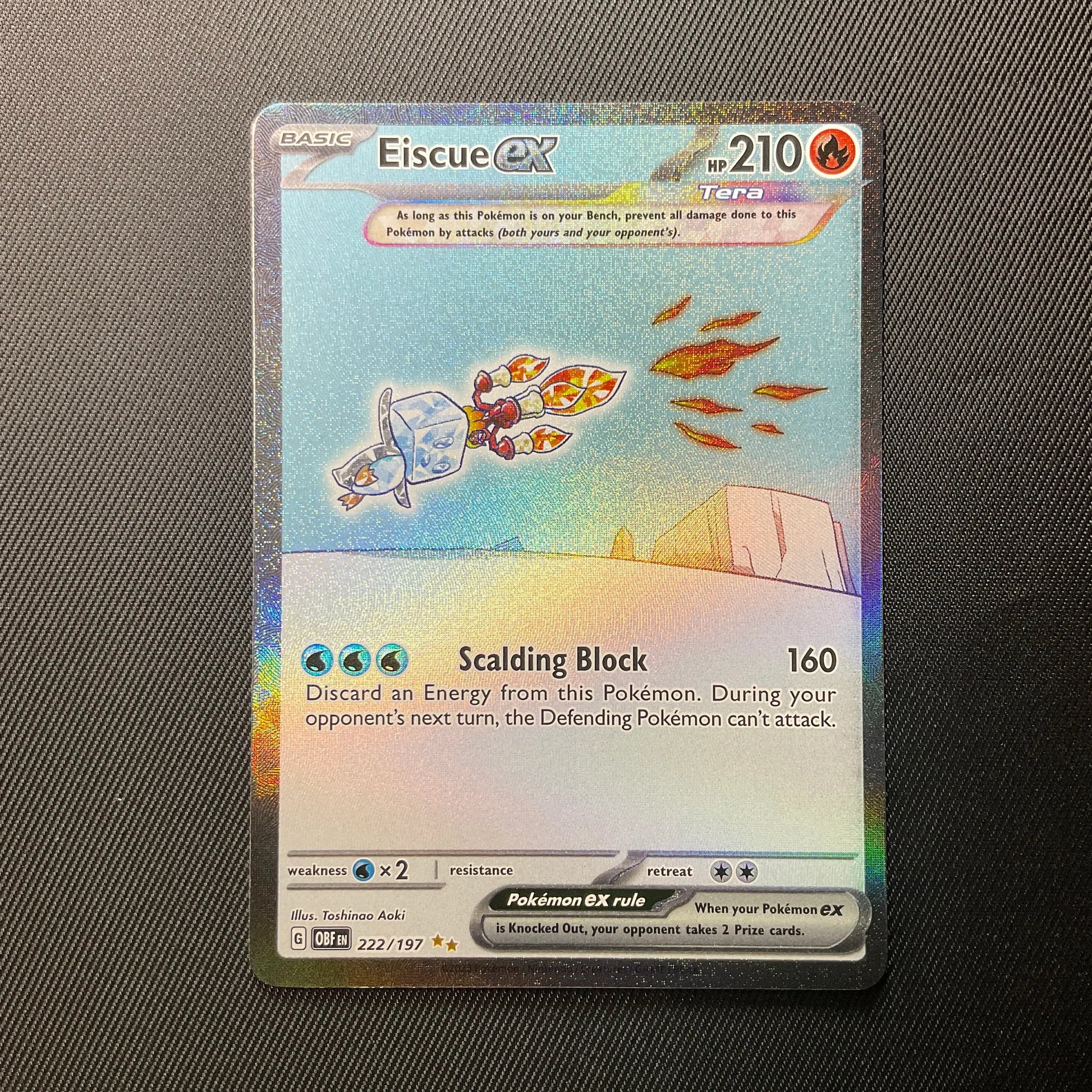 Eiscue ex 222/197 Tera Holo Pokemon Card
