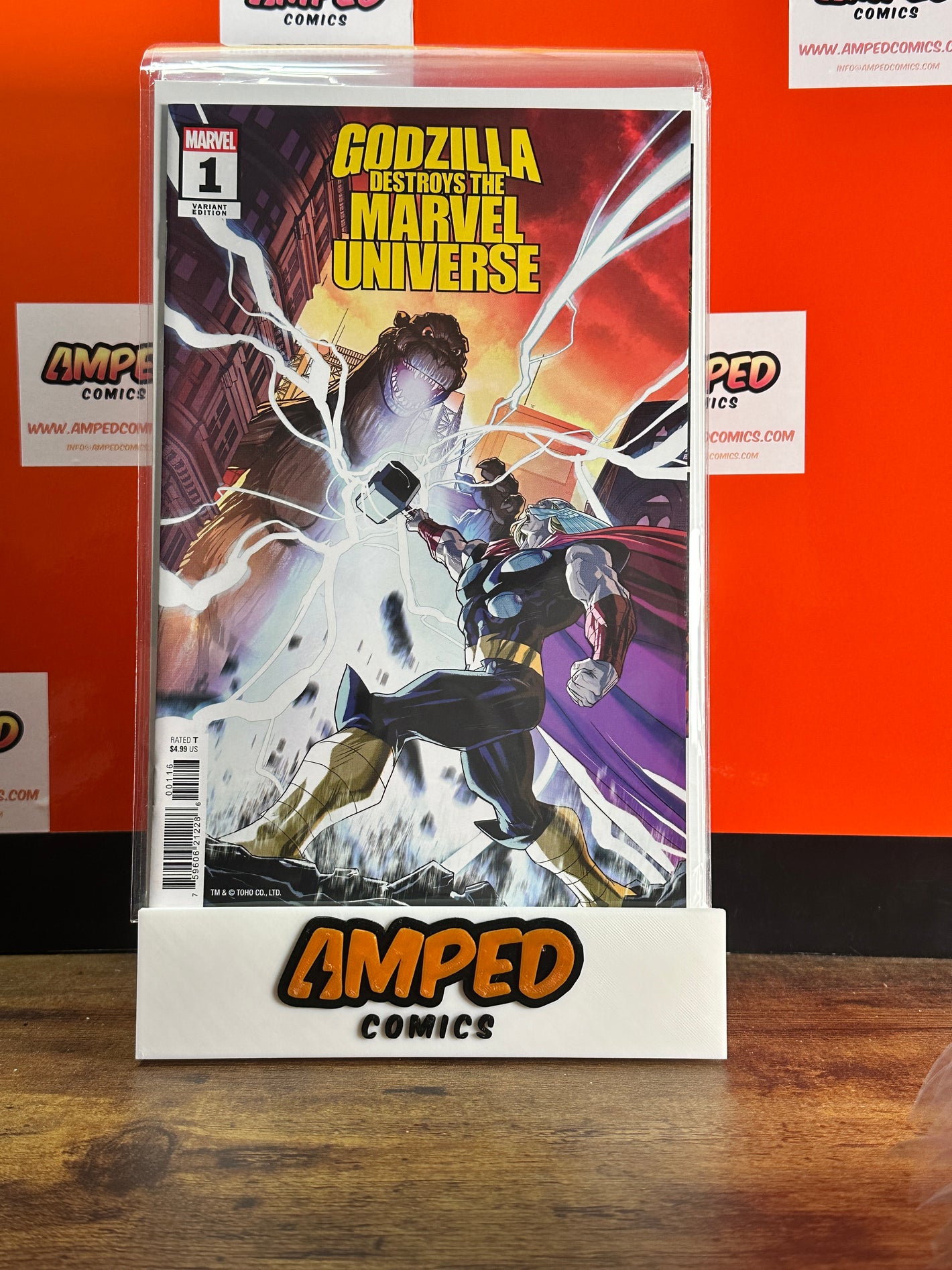 Godzilla Destroys The Marvel Universe #1 Pete Woods 1:25 Variant Edition Marvel