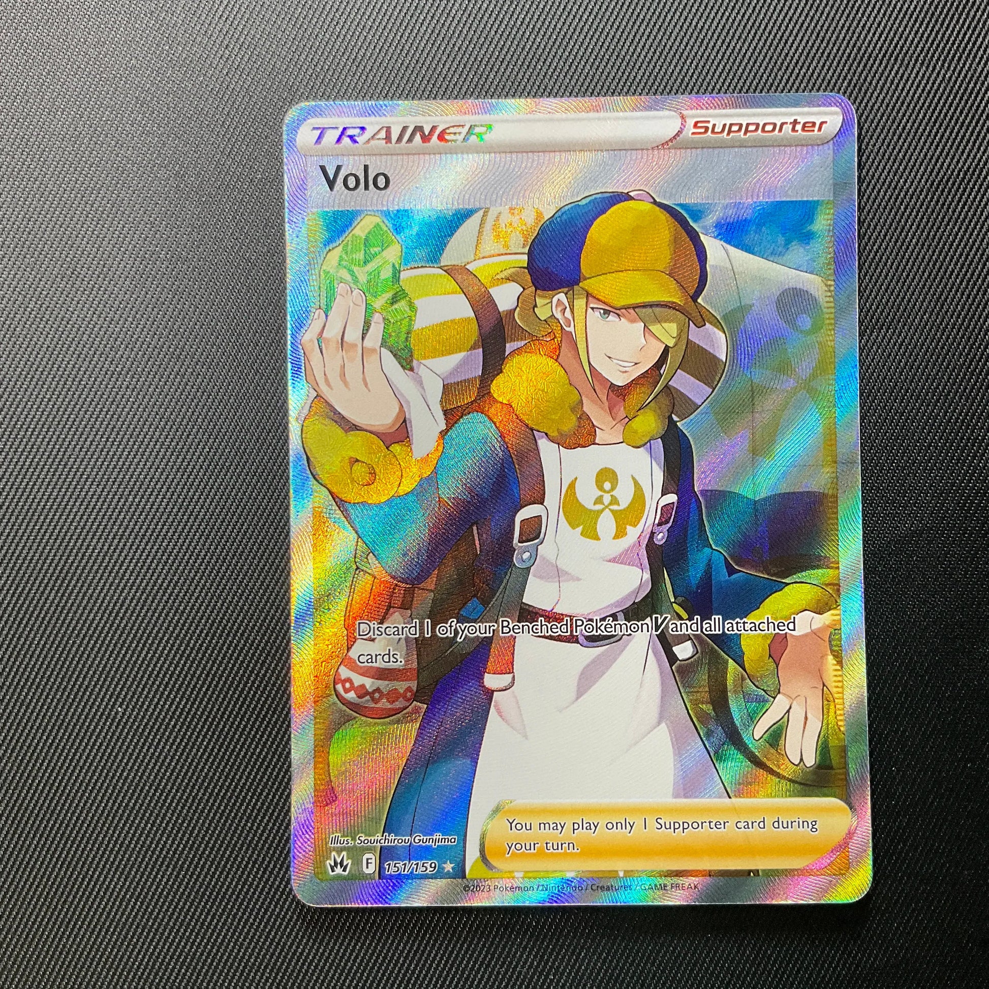 Volo Trainer Supporter 189/196 Full Art Holo Pokemon Card