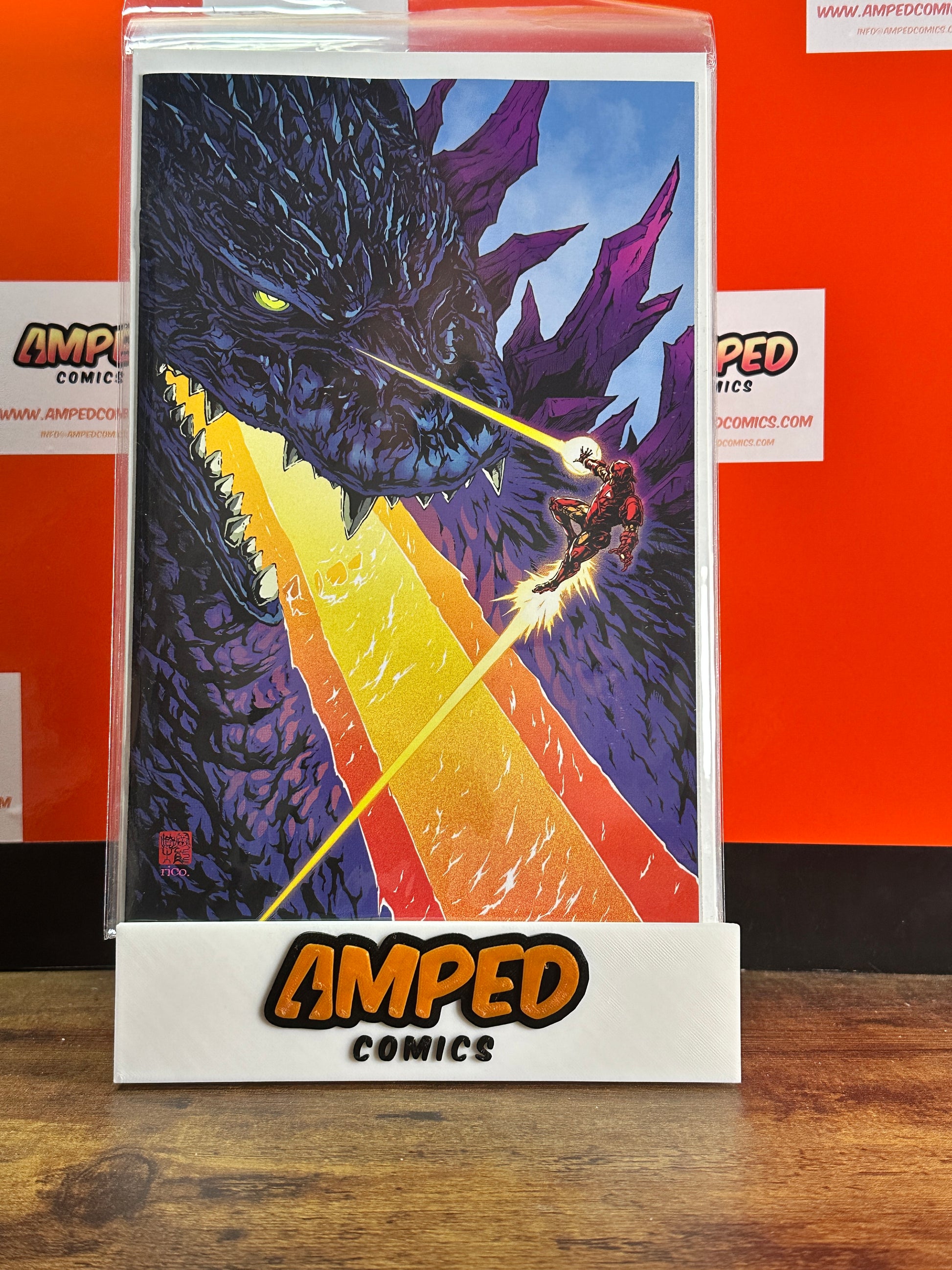 GODZILLA VS. AVENGERS #1 TAKASHI OKAZAKI VIRGIN 2ND PRINT VARIANT 1:25