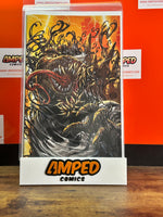 1:100 GODZILLA DESTROYS MARVEL UNIVERSE #2 VIRGIN INCENTIVE - BROOKS - VENOMIZED