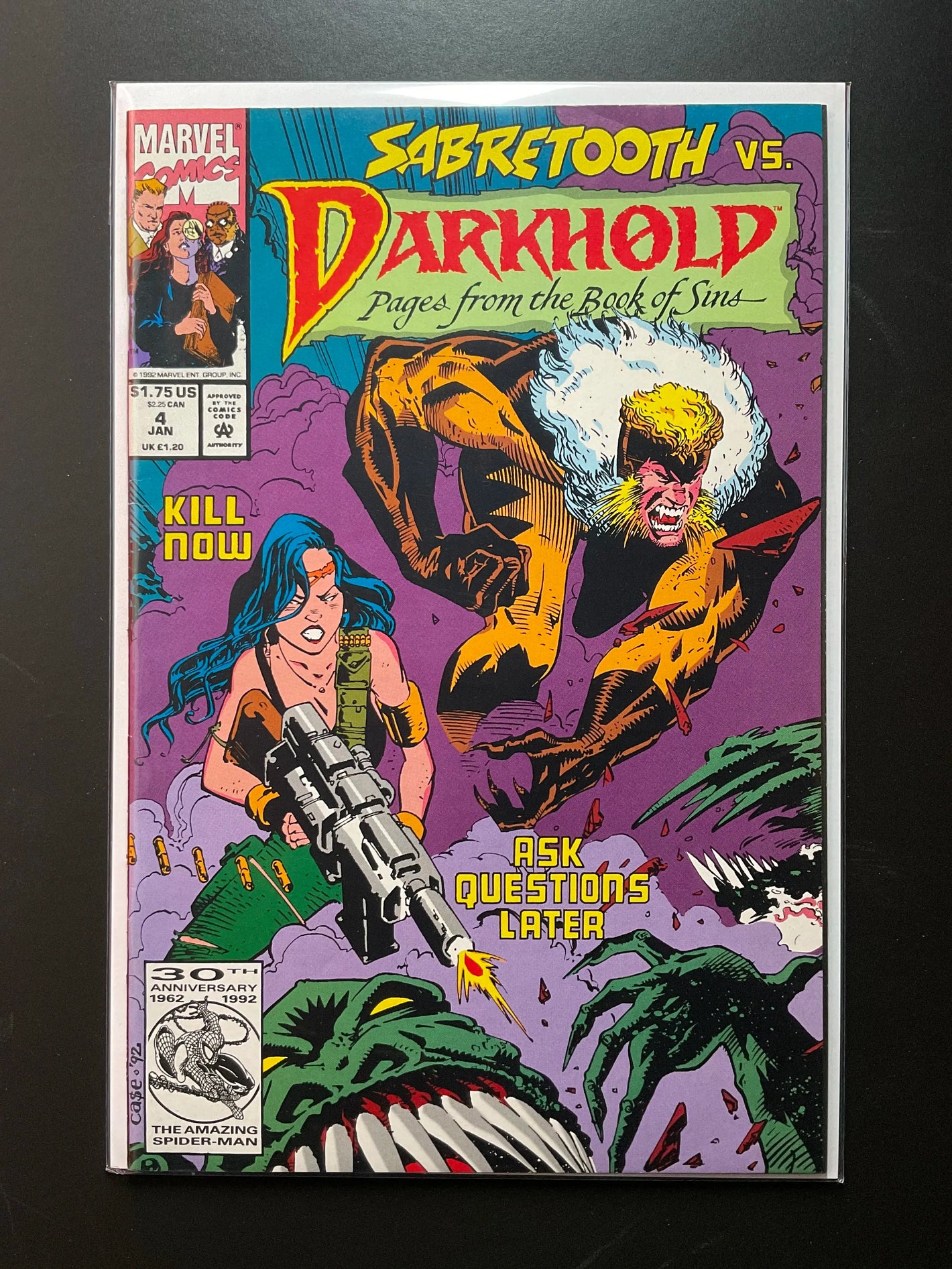 Sabretooth vs. Darkhold 4 Marvel Comics 1992