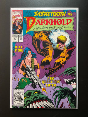 Sabretooth vs. Darkhold 4 Marvel Comics 1992