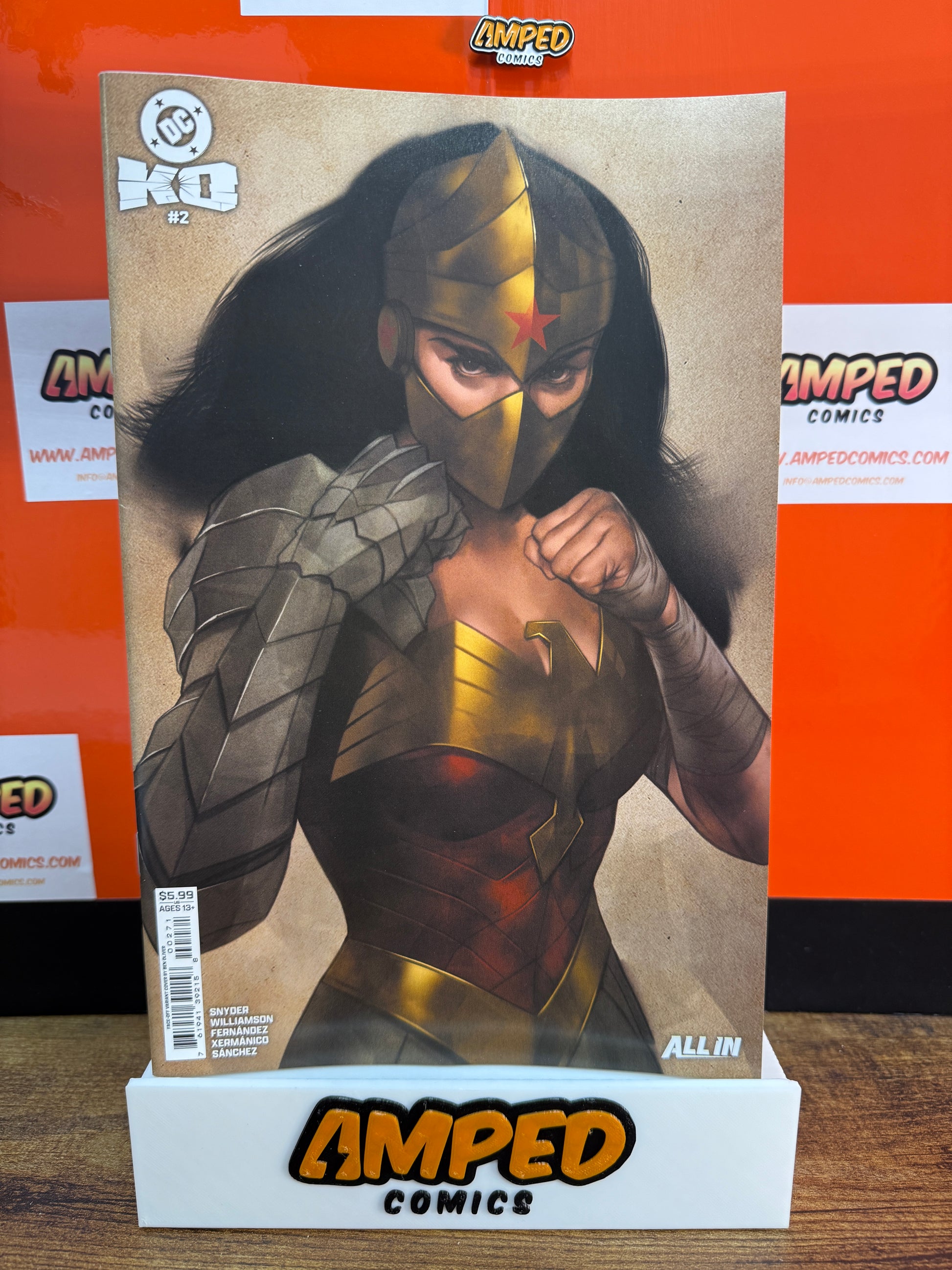 DC K.O. #2 (OF 5) CVR H BEN OLIVER FACE-OFF CARD STOCK VAR