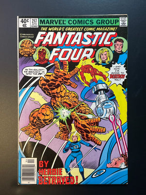 Fantastic Four 217 Marvel Comics Apr 1980 By Herbie Betrayed - B