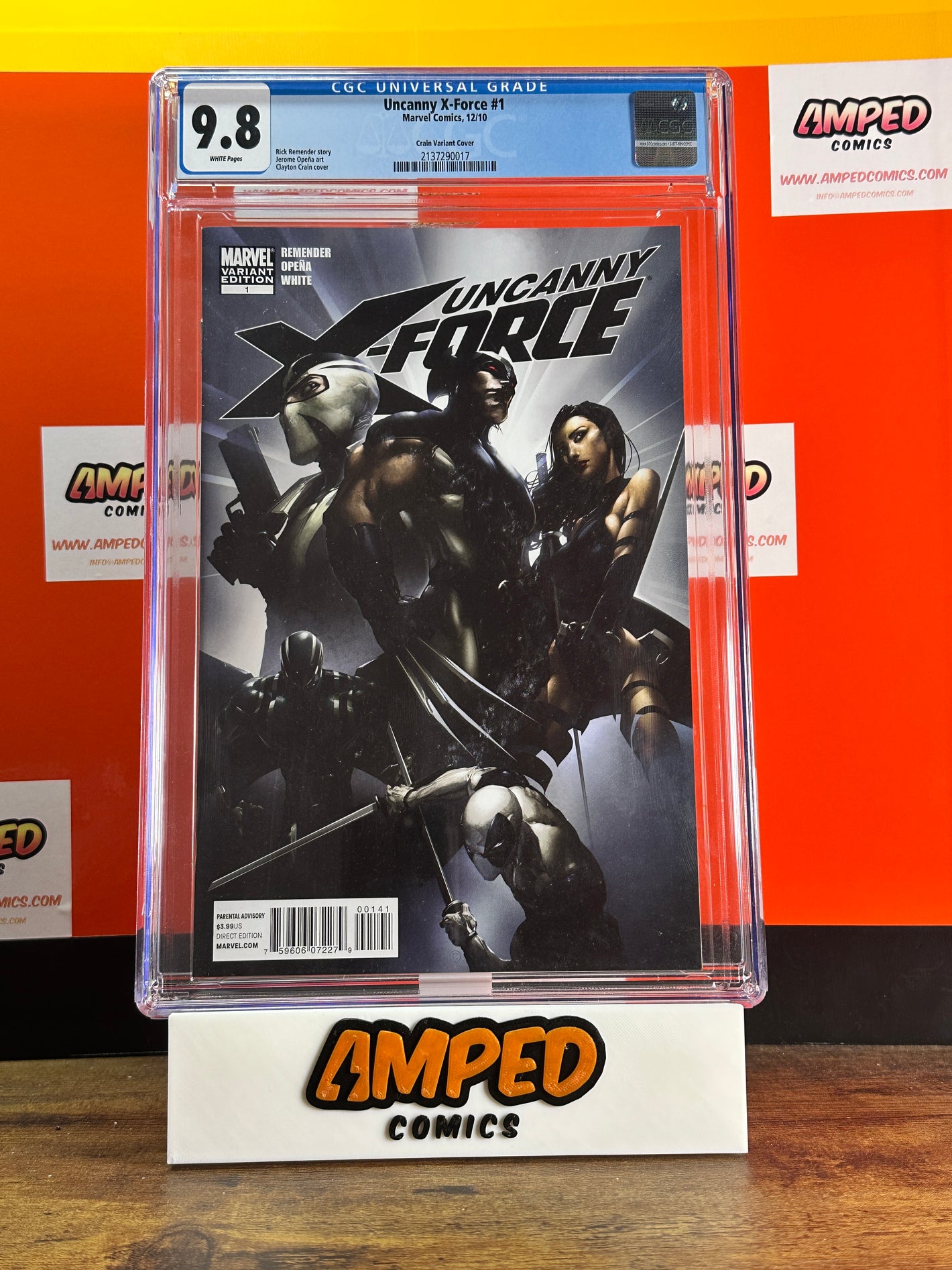 Uncanny X-Force 1 CGC 9.8 Marvel Comics 2010 Variant Cover