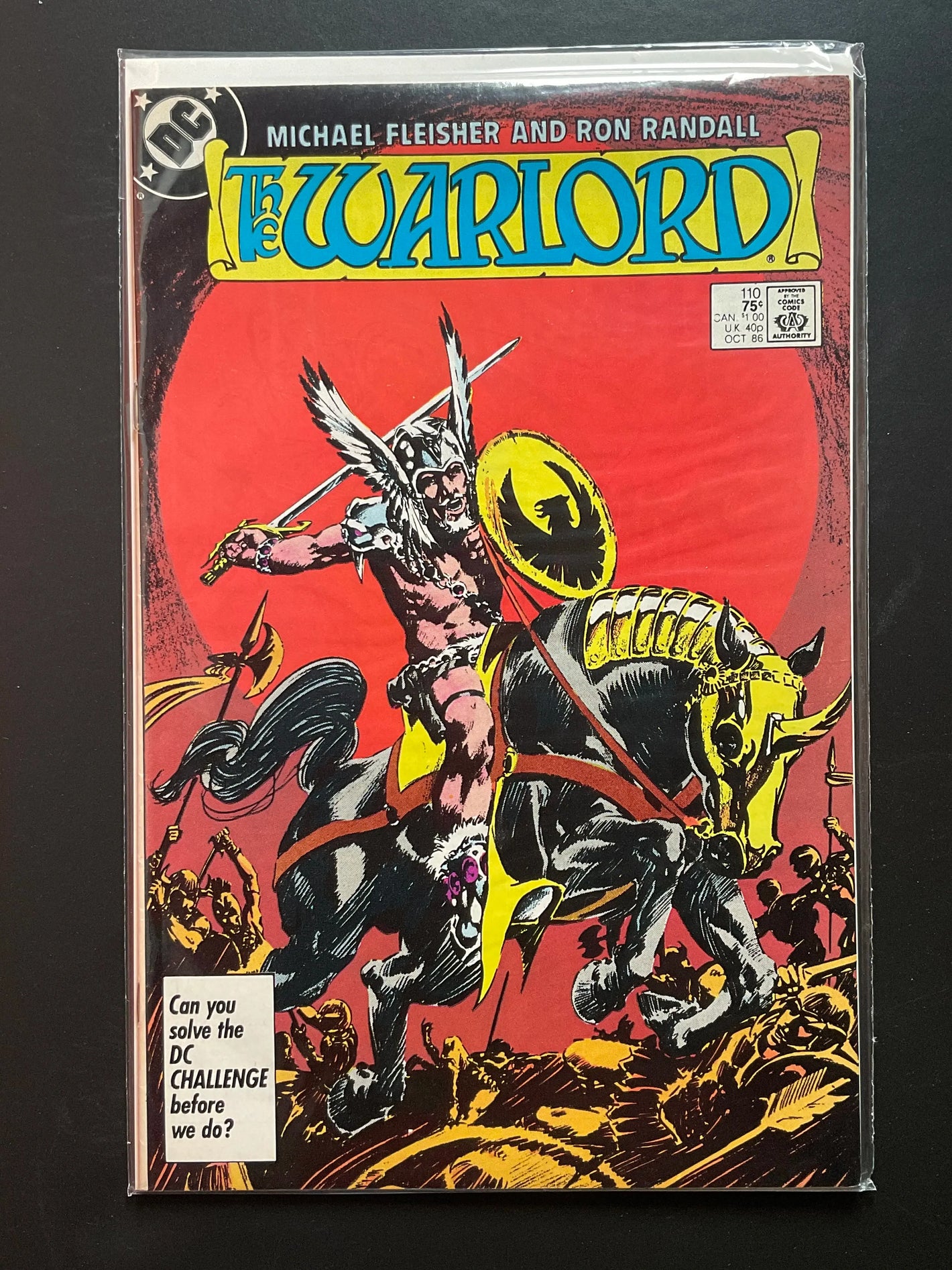 The Warlord 110 DC Comics Oct 1986 Michael Fleisher Ron Randall
