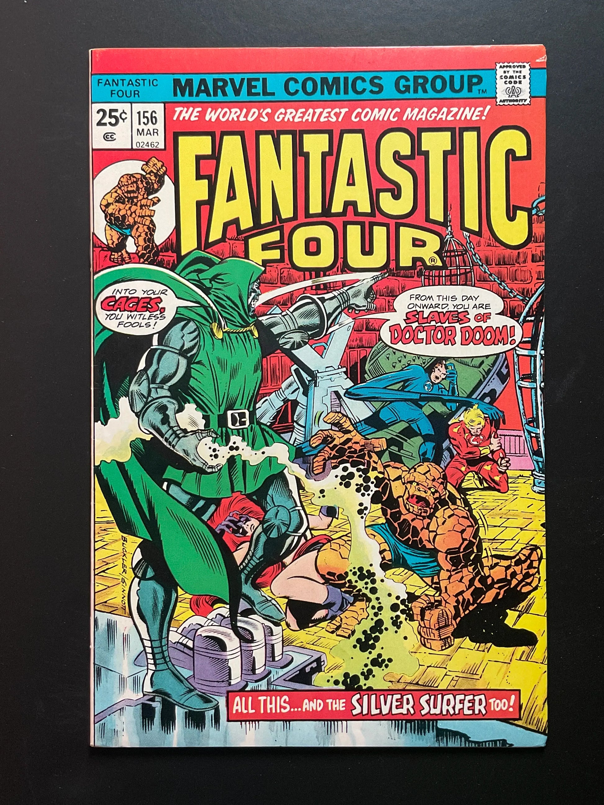 Fantastic Four 156 Marvel Comics 1975 Doctor Doom Silver Surfer