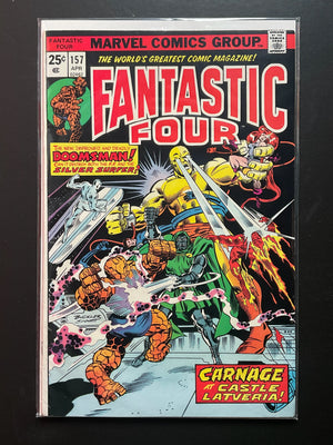 Fantastic Four 157 Marvel Comics April 1975 Doom Silver Surfer - A