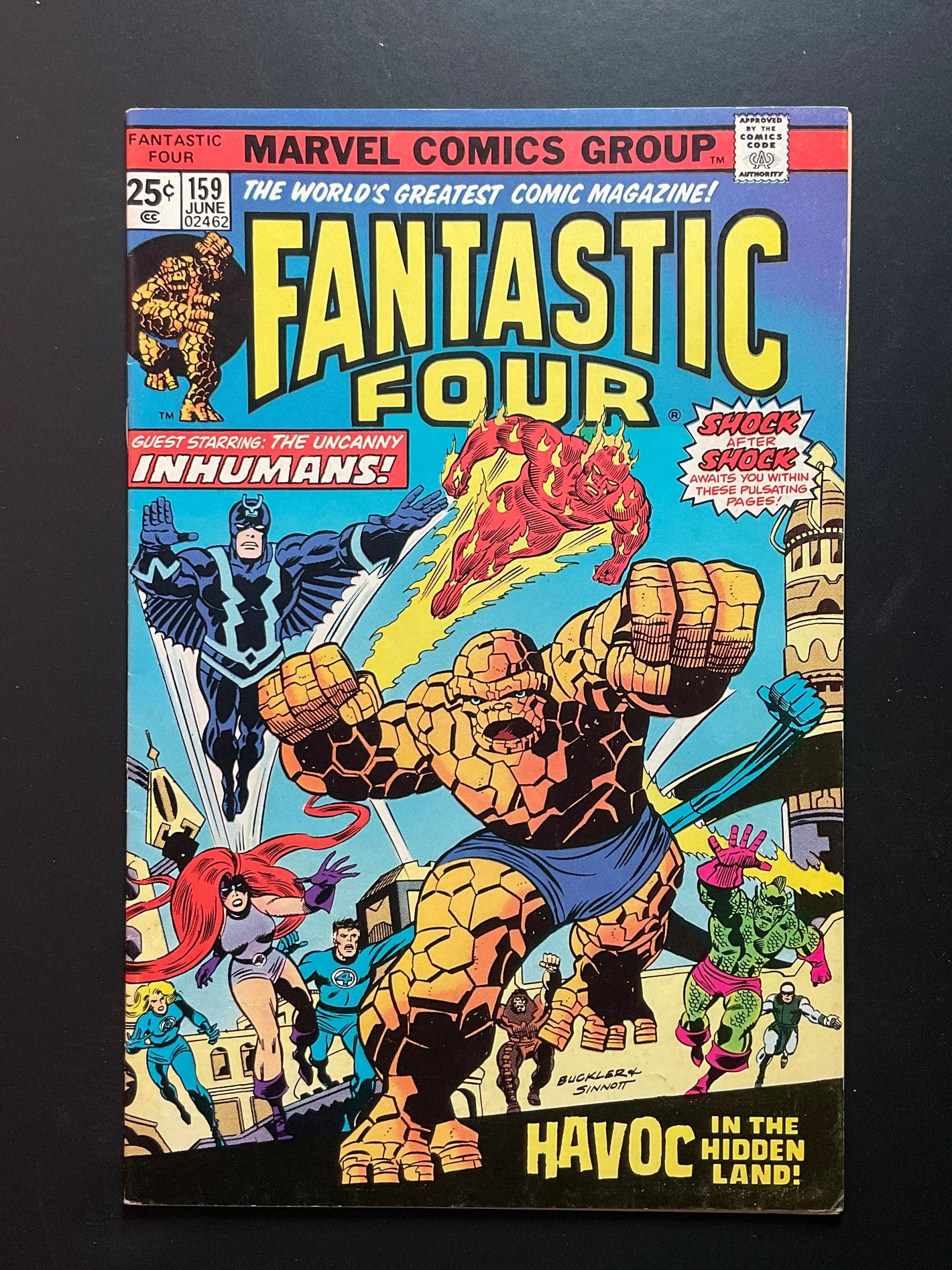Fantastic Four 159 Marvel Comics June 1975 Guest-Starring Inhumans - A