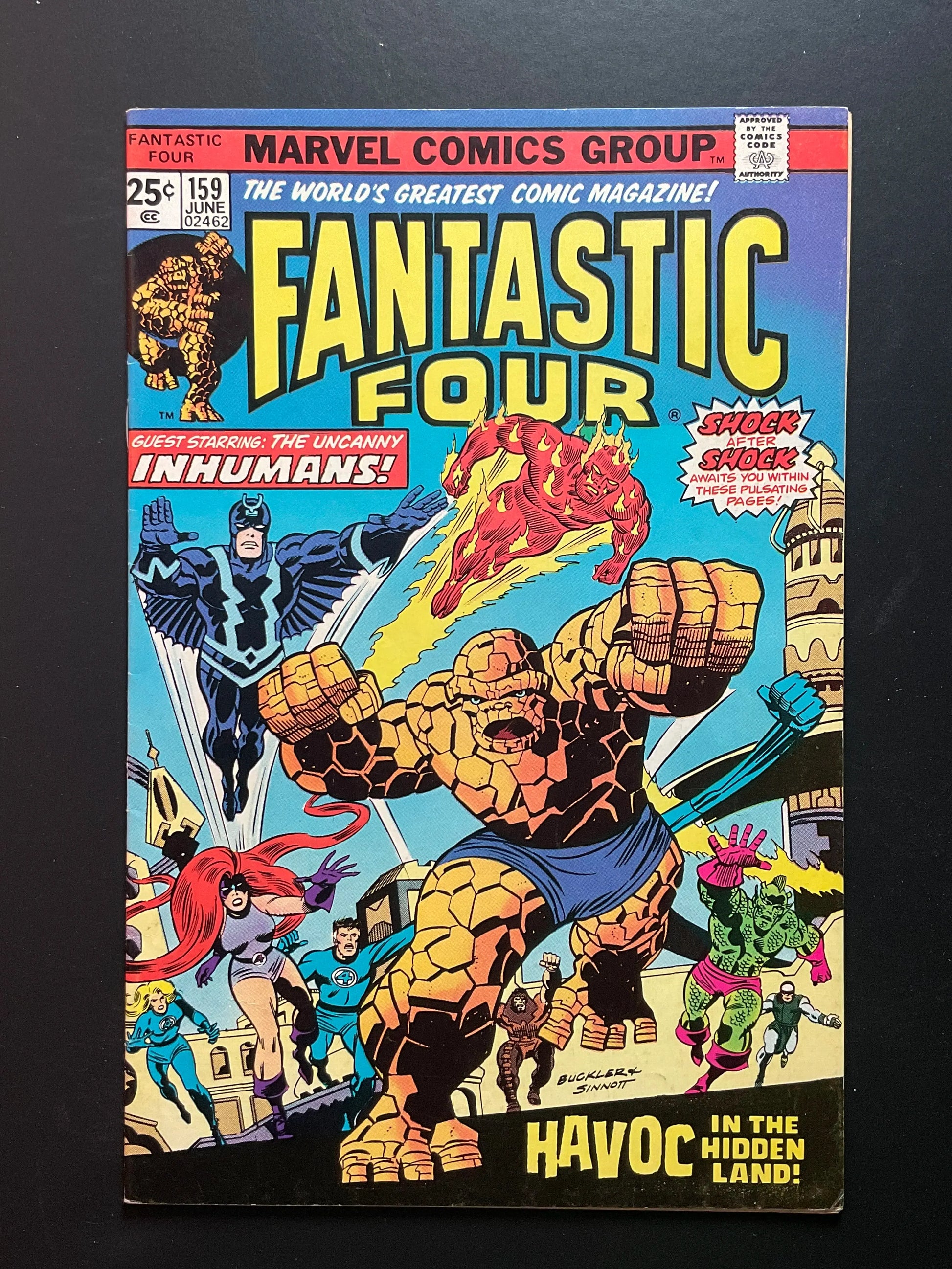 Fantastic Four 159 Marvel Comics June 1975 Guest-Starring Inhumans - A