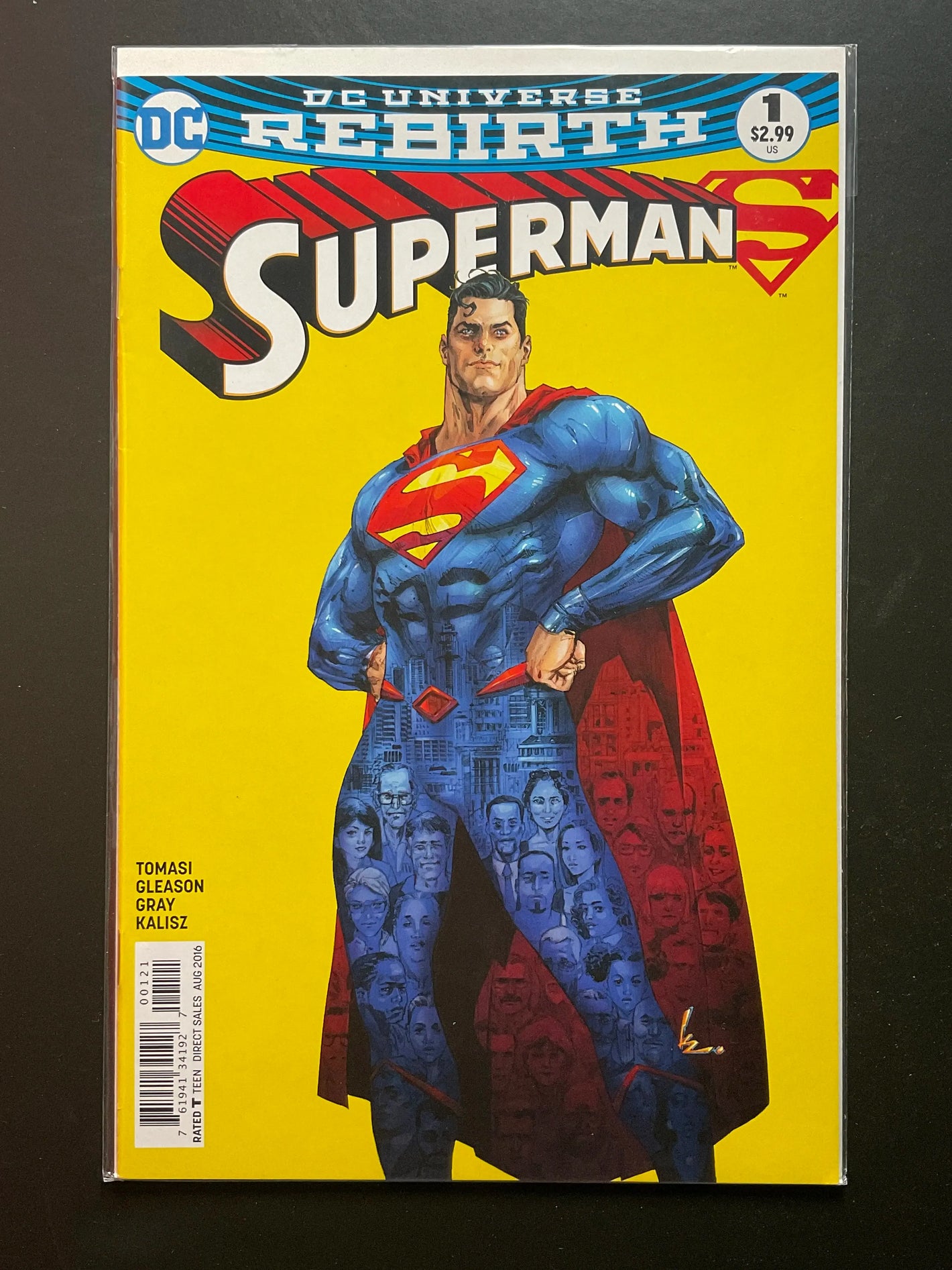 Superman 1 DC Universe Rebirth 2016 Tomasi Gleason Gray Kalisz