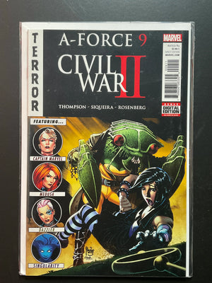 A-Force 9 Civil War II Marvel 2016 Thompson Siqueira Rosenberg