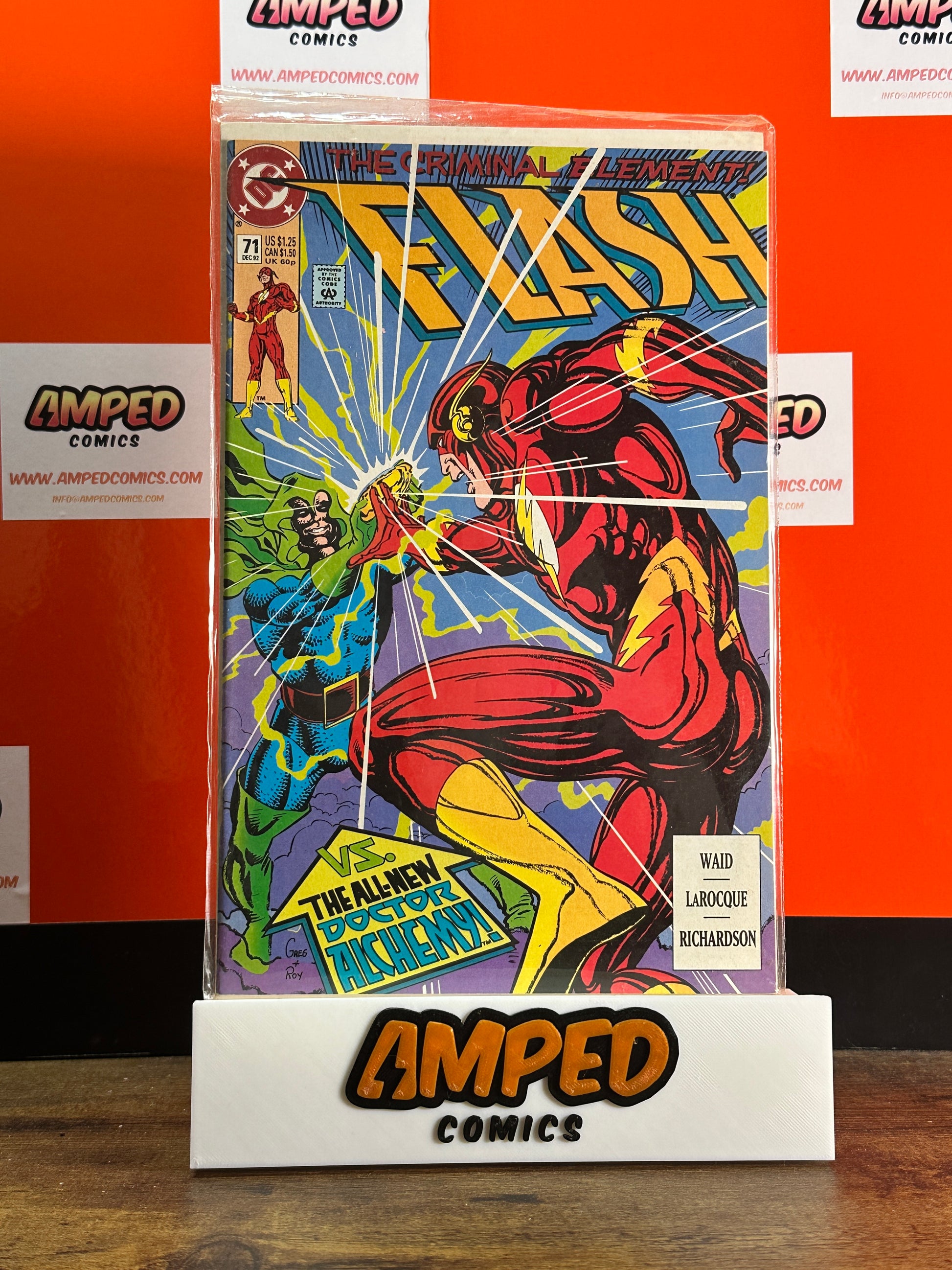 The Flash 71 (DC, Dec 1992) vs. Doctor Alchemy - Waid Larocque
