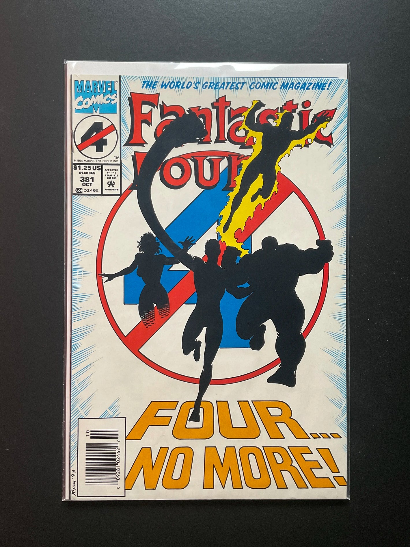 Fantastic Four 381 Marvel Comics Oct 1993 Four... No More