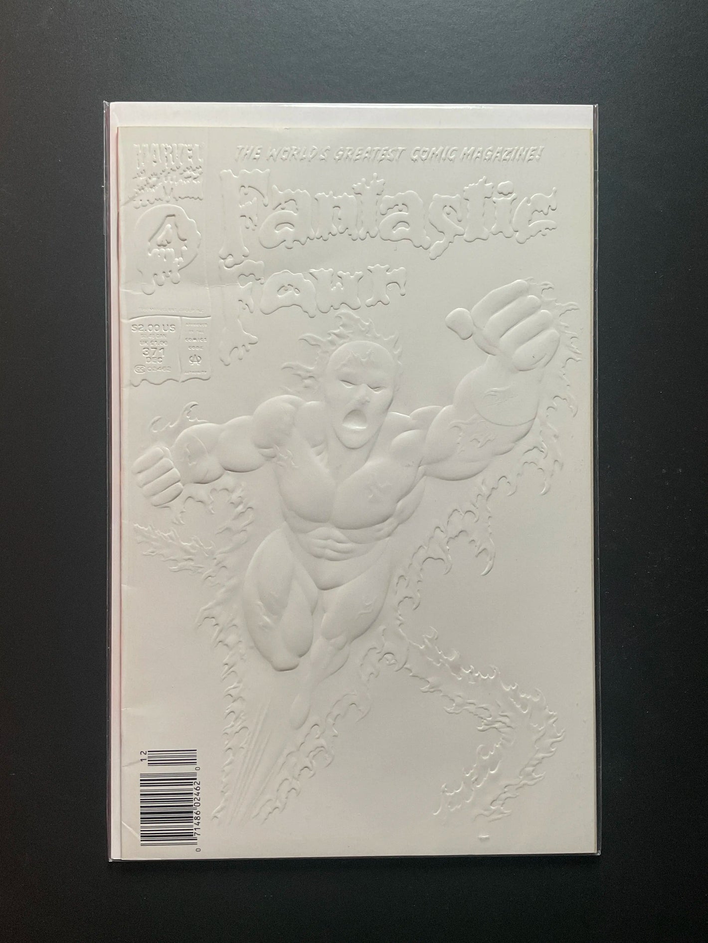 Fantastic Four 371 Embossed Cover Marvel 1992 - NEWSSTAND