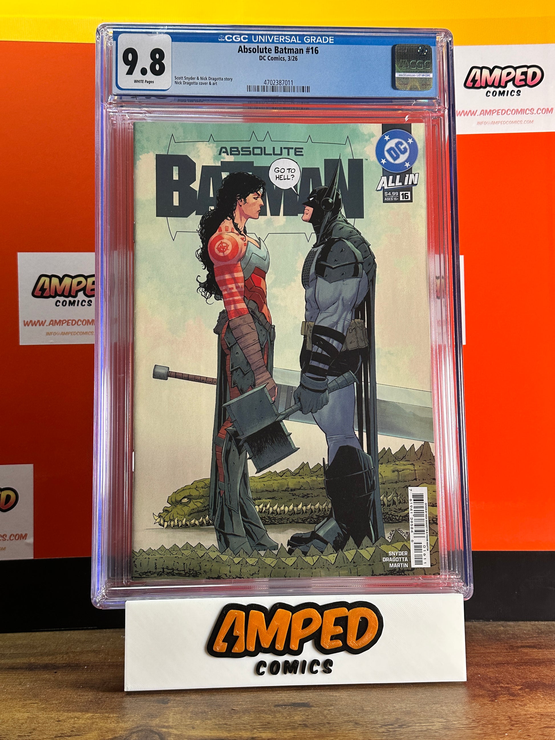 Absolute Batman 16 CGC 9.8 DC Comics Snyder Dragotta Cover