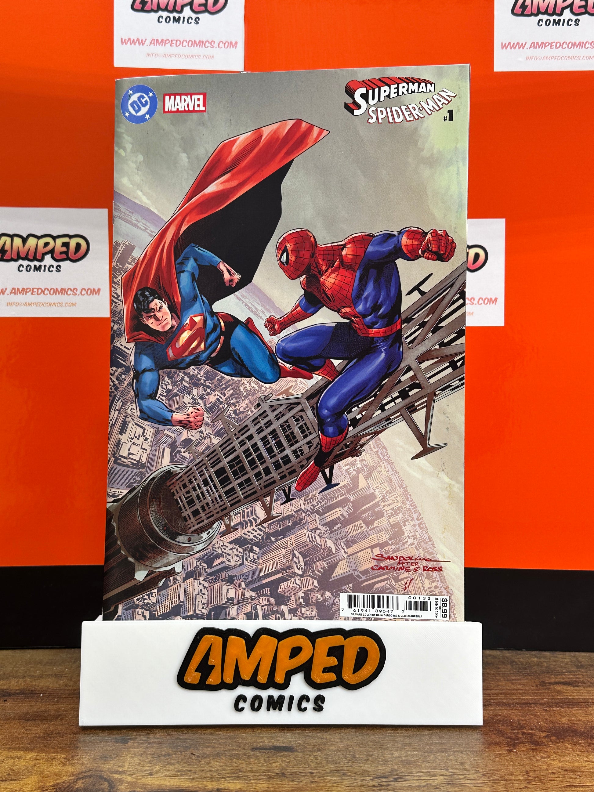 DC MARVEL SUPERMAN SPIDER-MAN #1 (ONE SHOT) CVR S RAFA SANDOVAL CARD STOCK VAR