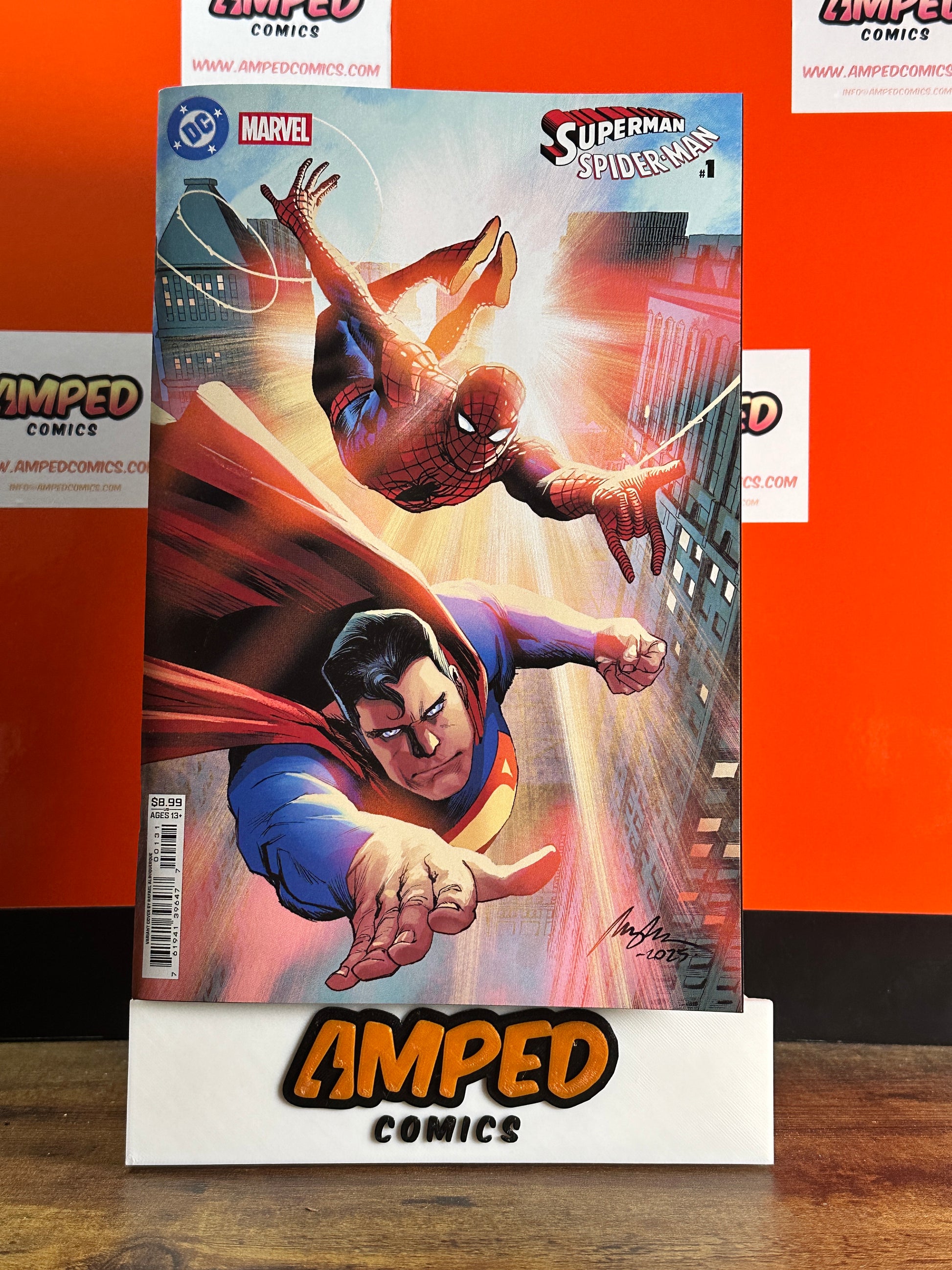 DC MARVEL SUPERMAN SPIDER-MAN #1 (ONE SHOT) CVR C RAFAEL ALBUQUERQUE CARD STOCK 