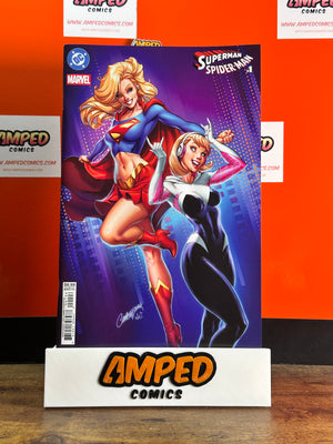DC MARVEL SUPERMAN SPIDER-MAN #1 J SCOTT CAMPBELL SUPERGIRL & SPIDER-GWEN