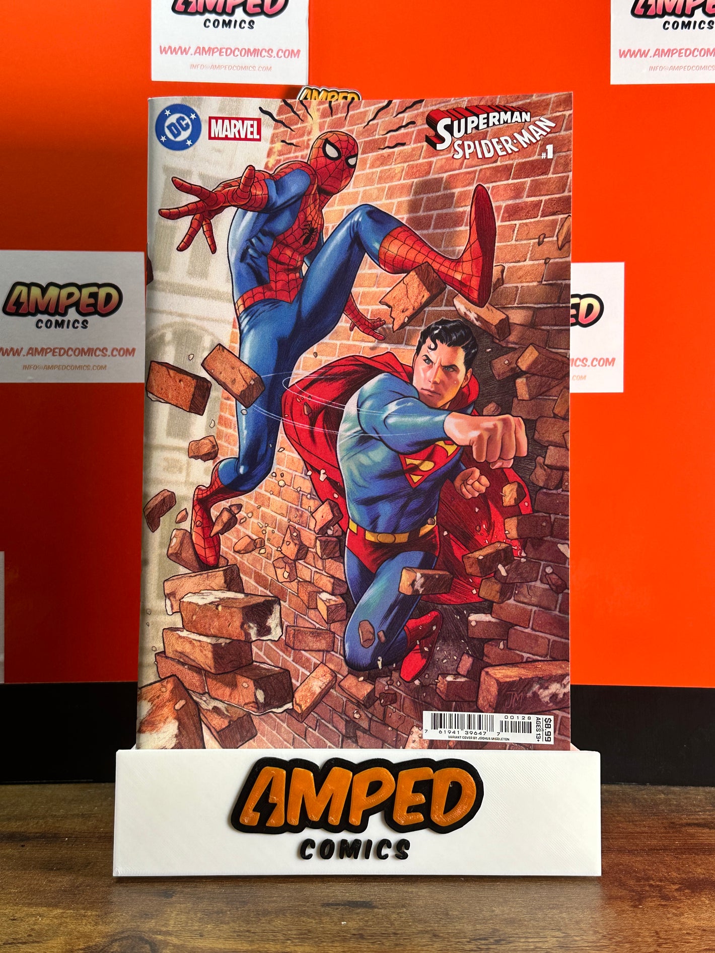 DC MARVEL SUPERMAN SPIDER-MAN #1 (ONE SHOT) CVR P JOSHUA MIDDLETON CARD STOCK