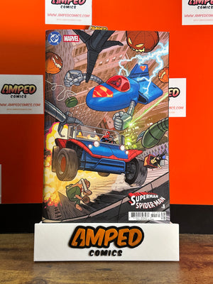 DC MARVEL SUPERMAN SPIDER-MAN #1 EVAN DOC SHANER SUPERMOBILE & SPIDER-MOBILE