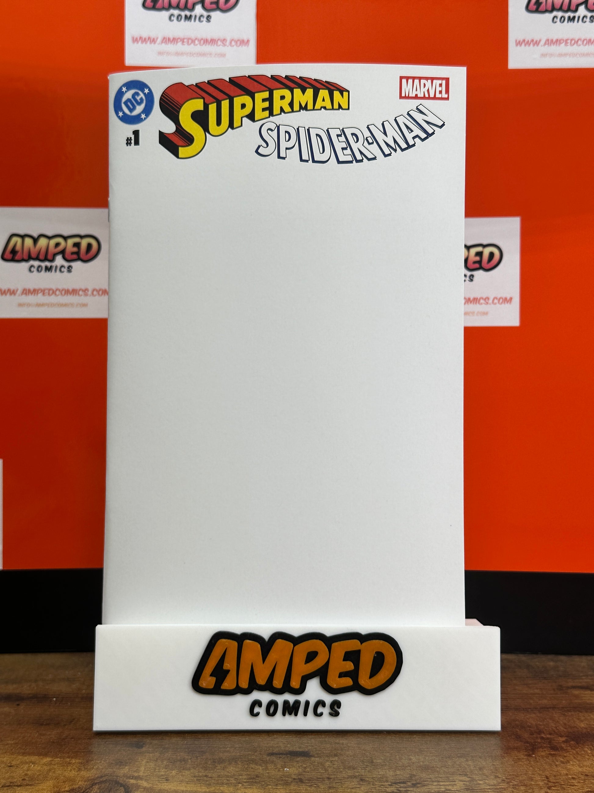 DC MARVEL SUPERMAN SPIDER-MAN #1 (ONE SHOT) CVR Z BLANK CARD STOCK VARIANT