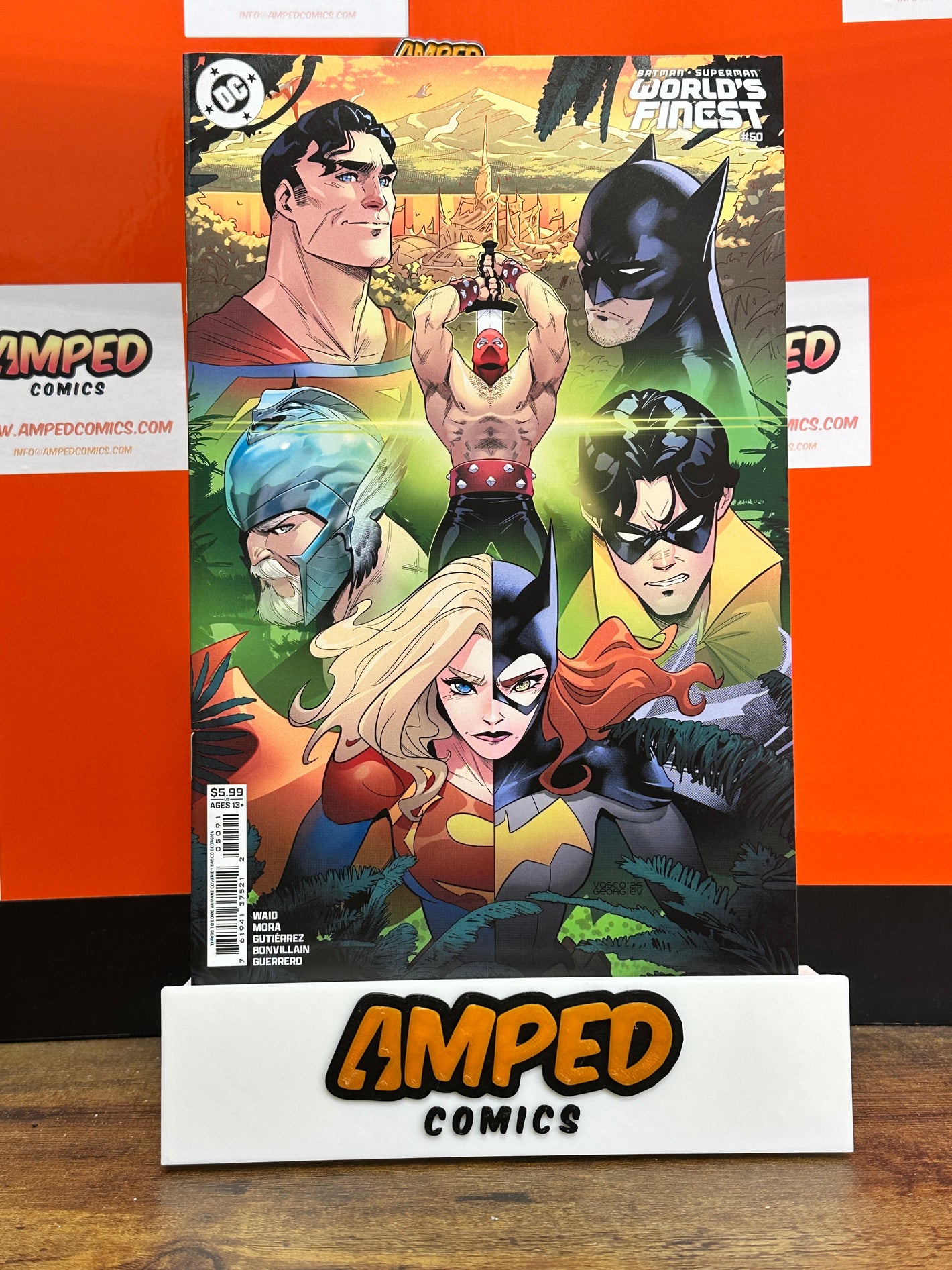 BATMAN SUPERMAN WORLDS FINEST #50 CVR H VASCO GEORGIEV THINGS TO COME CARD STOCK