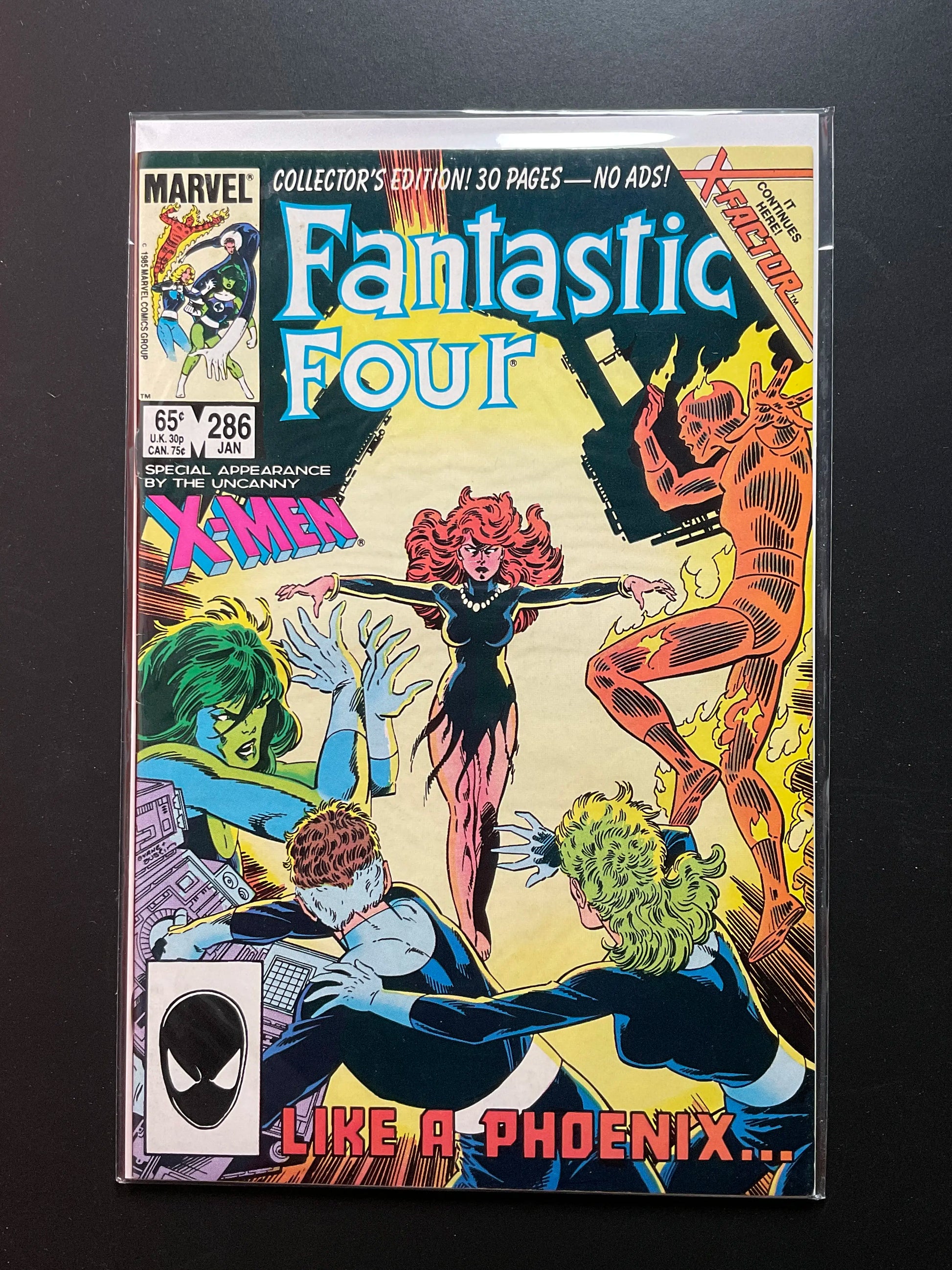 Fantastic Four 286 Marvel Comics Jan 1986 Special X-Men Appearance