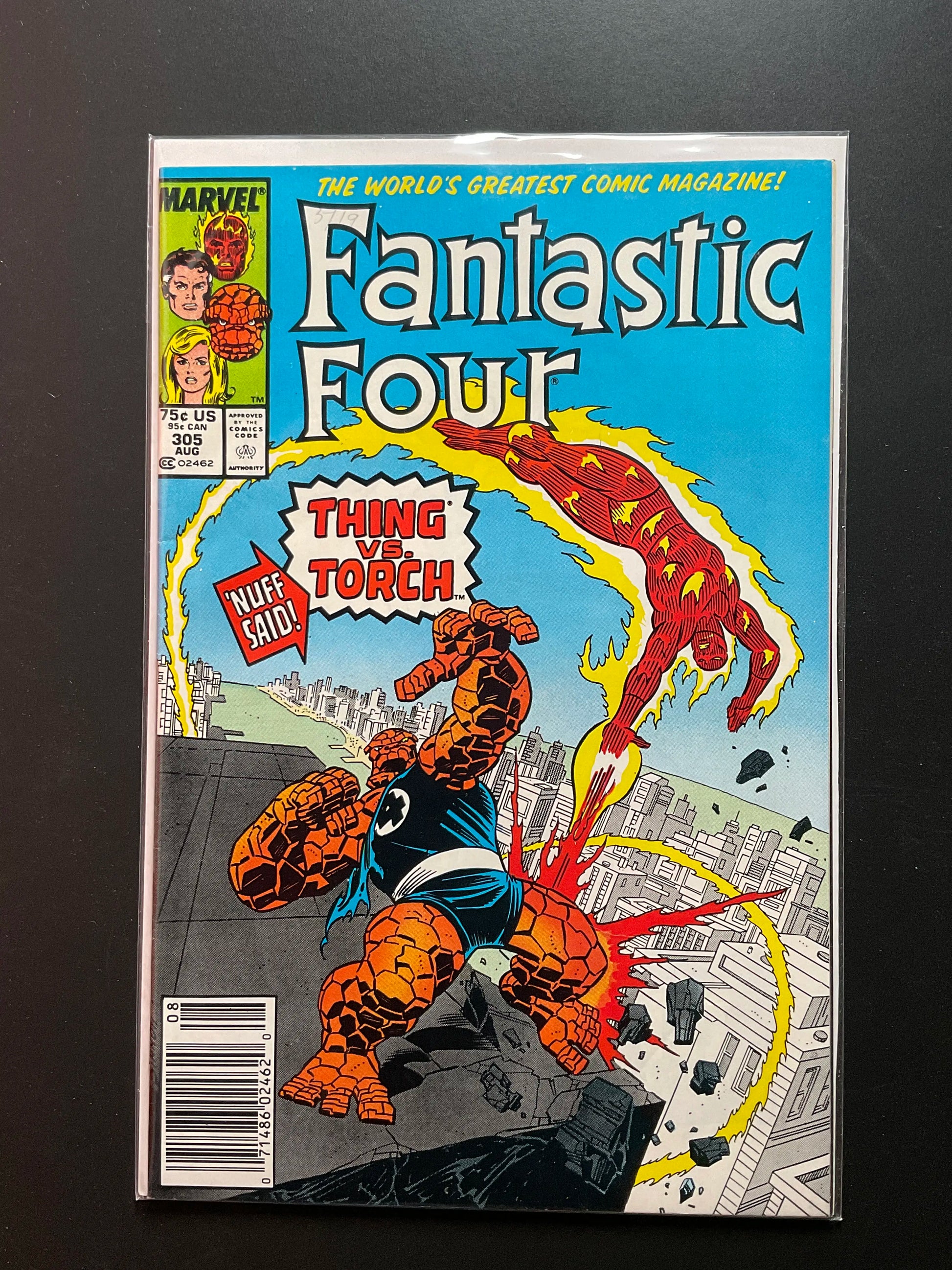 Fantastic Four 305 Marvel Comics August 1987 Thing vs Torch