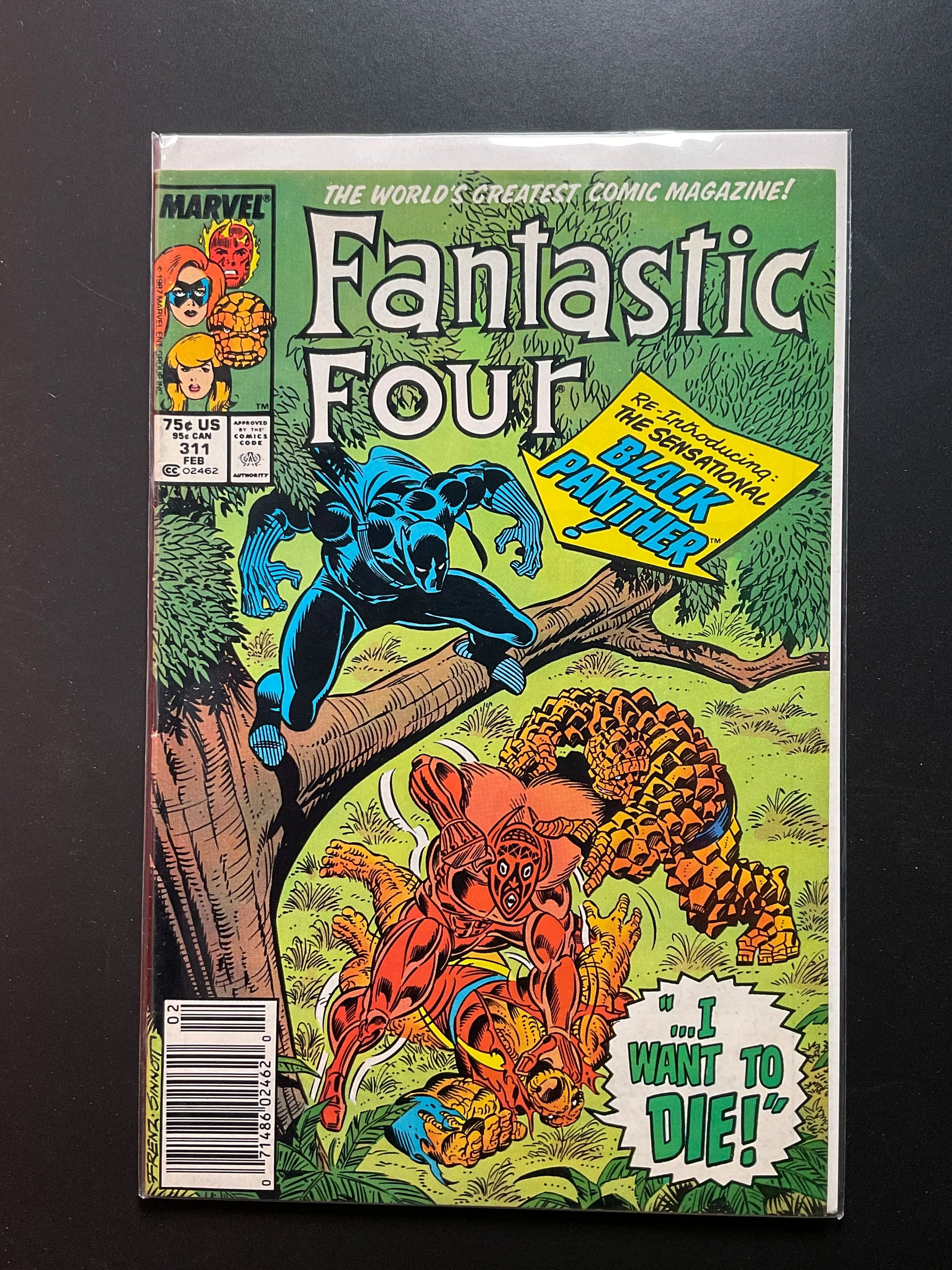 Fantastic Four 311 Marvel Comics Feb 1988 Black Panther Appearance