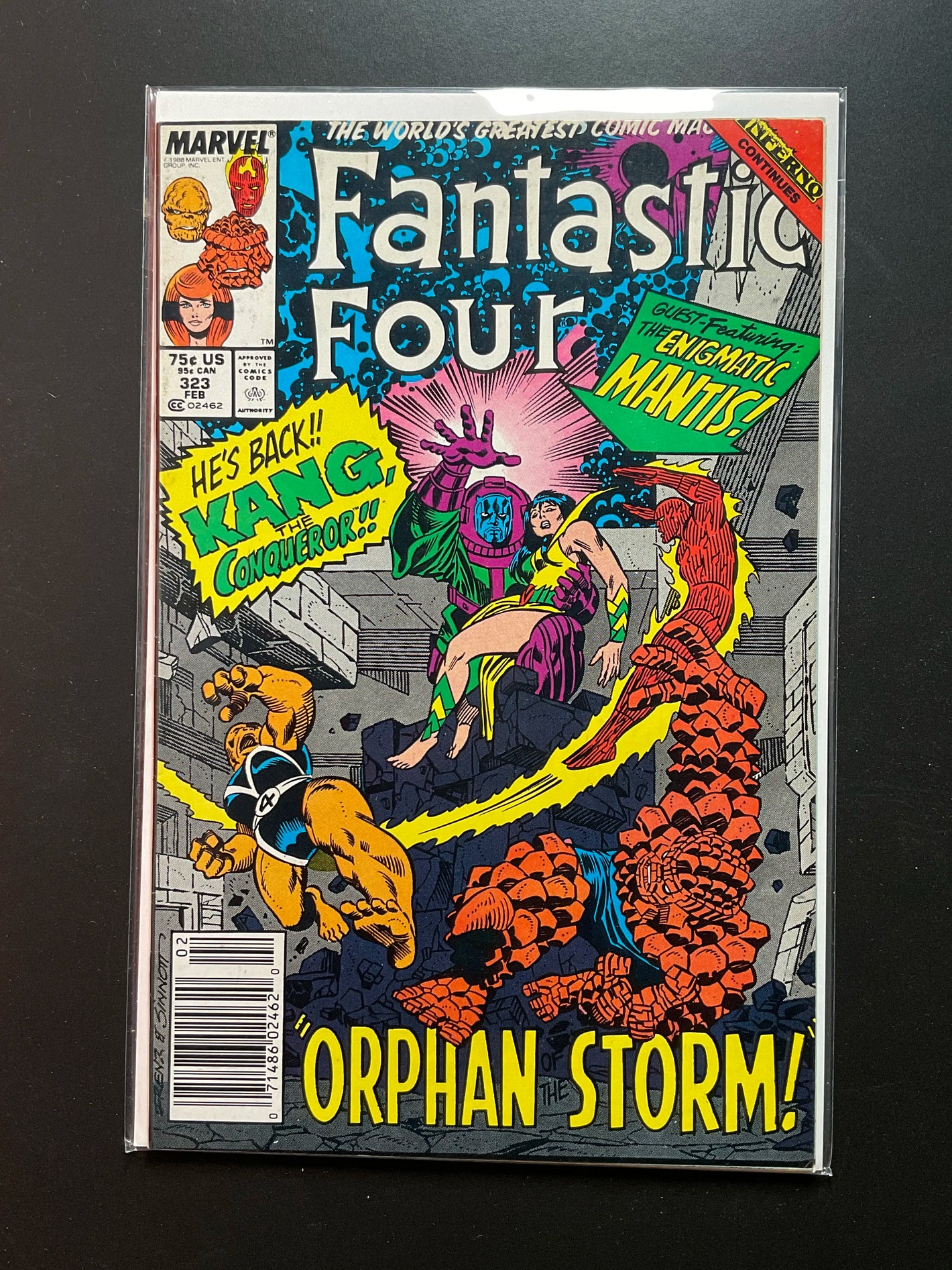 Fantastic Four 323 Marvel Comics Feb 1989 Kang Mantis Appearance