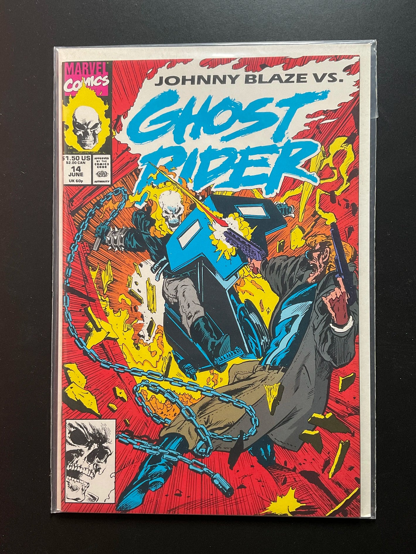 Ghost Rider 14 Marvel Comics June 1991 Johnny Blaze vs.
