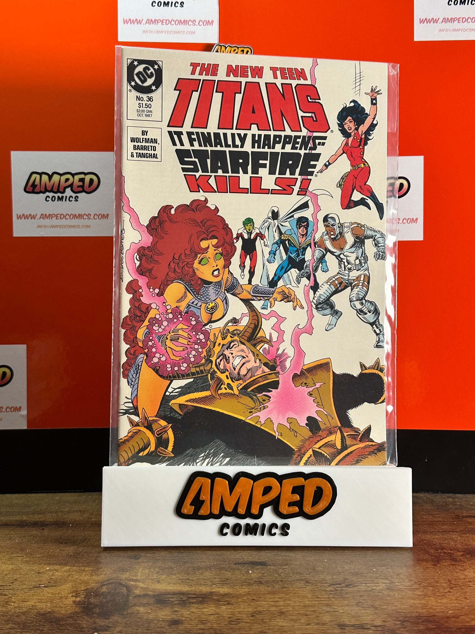 The New Teen Titans 36 DC Comics Oct 1987 Starfire Kills