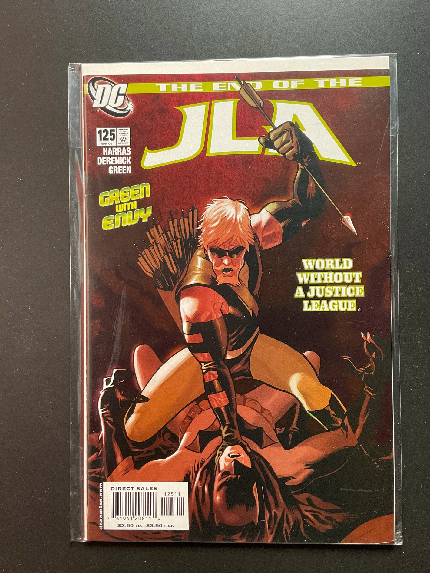 JLA 125 DC Comics April 2006 Green Arrow Green with Envy
