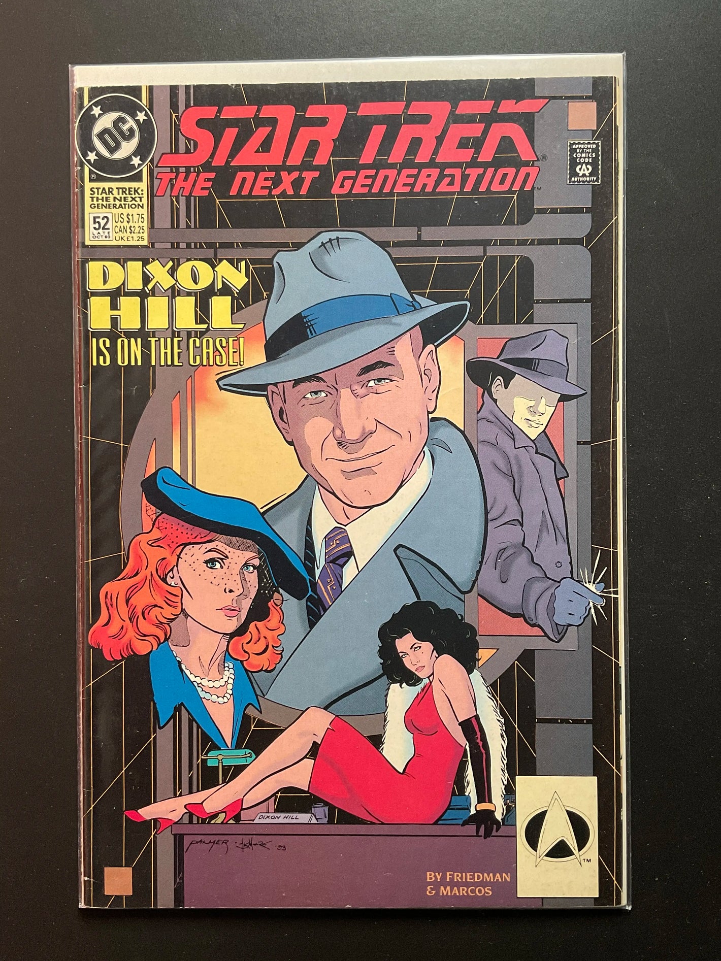 Star Trek The Next Generation 52 DC Comics 1993 Dixon Hill Cover