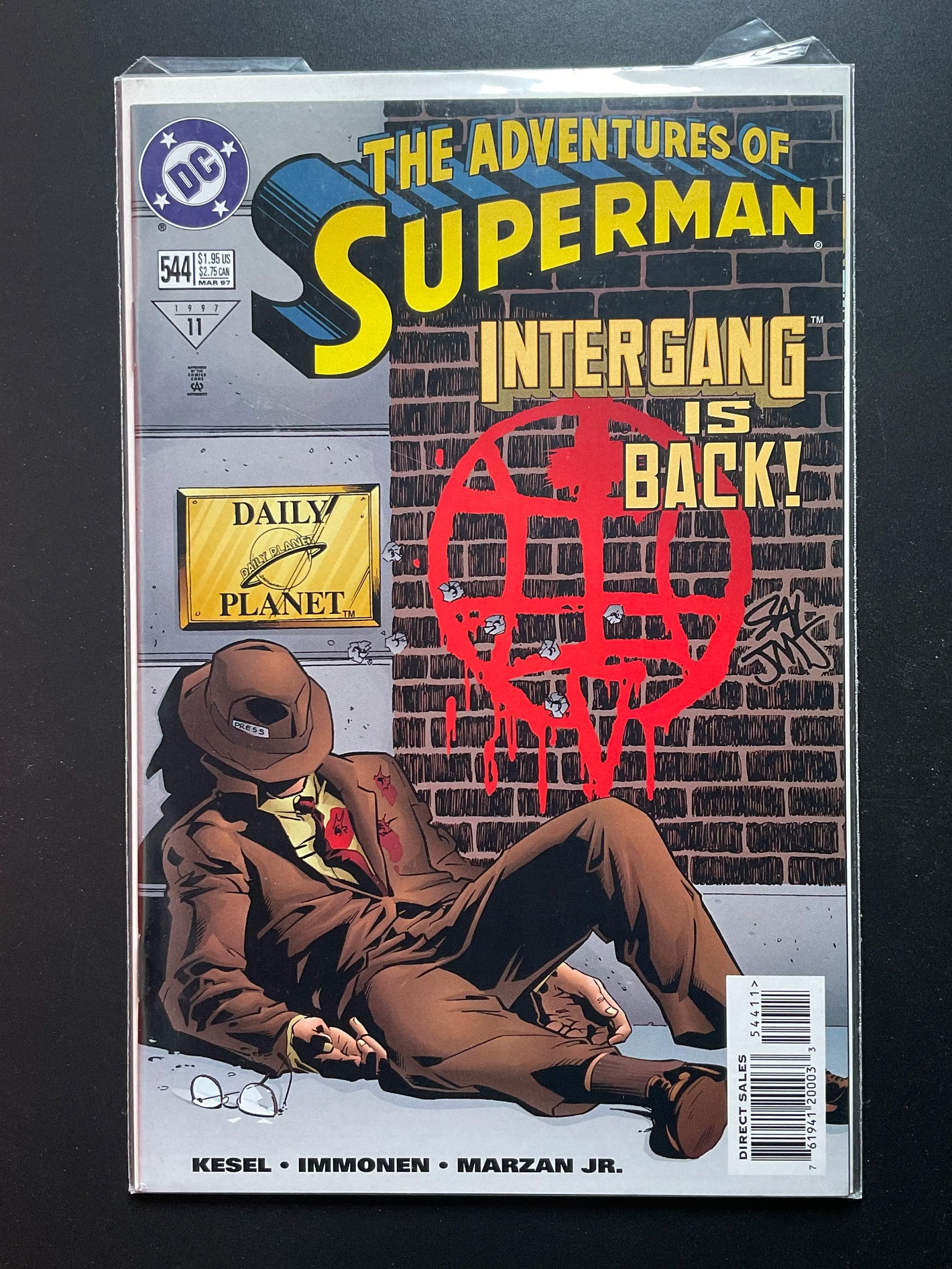 The Adventures of Superman 544 DC Comics 1997 Intergang Returns