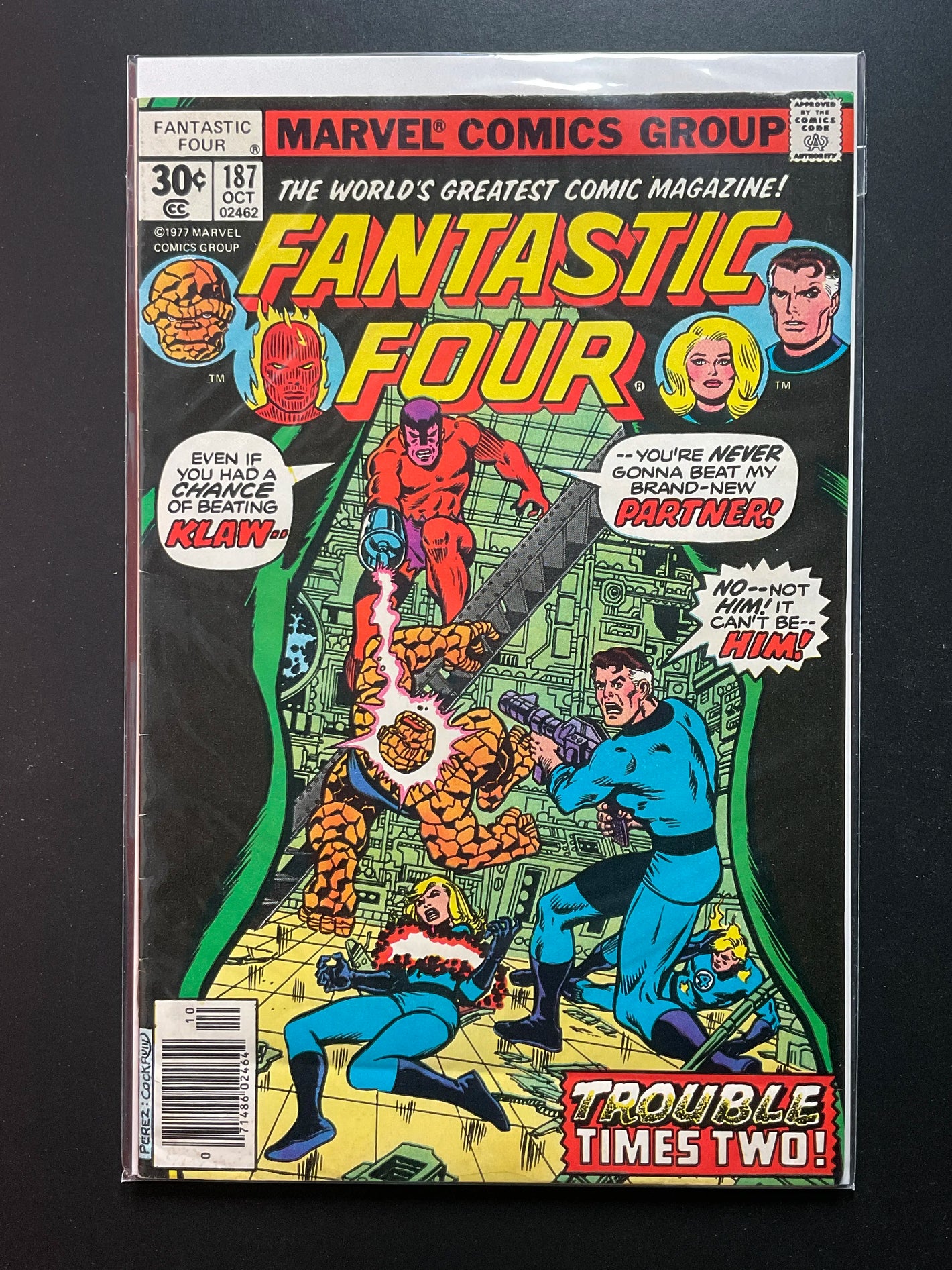 Fantastic Four 187 Marvel Comics 1977 Trouble Times Two - C