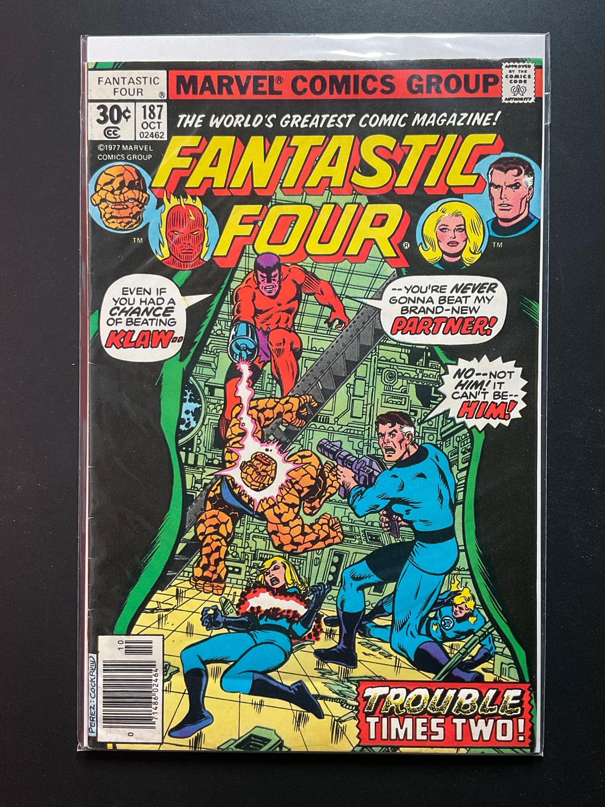 Fantastic Four 187 Marvel Comics 1977 Trouble Times Two - C