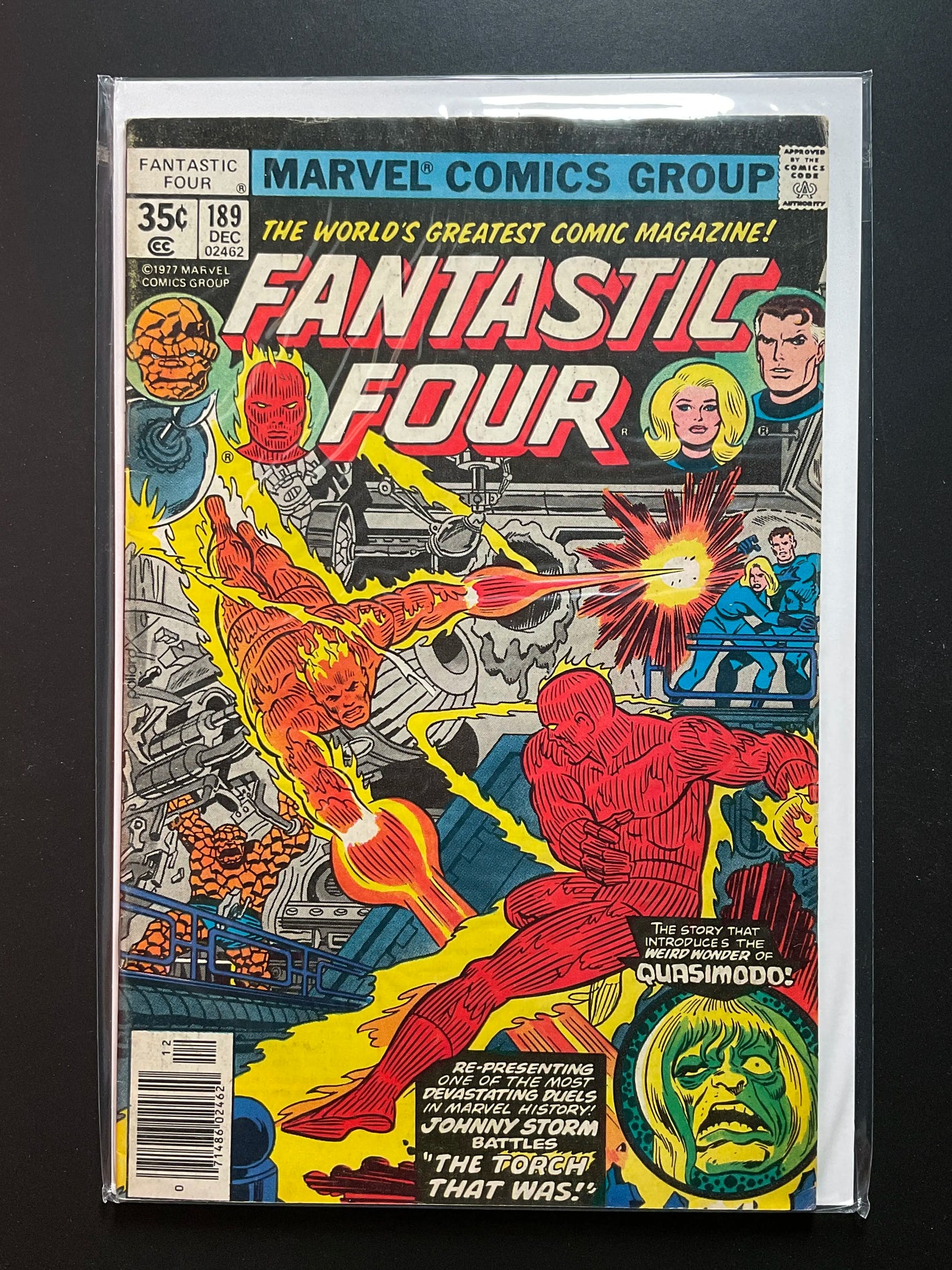 Fantastic Four 189 Marvel Comics Dec 1977 Quasimodo Appearance